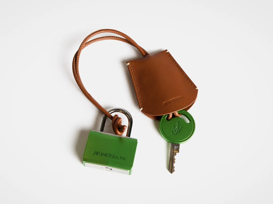 PADLOCK CHARM IN GREEN sold by J.W. Anderson
