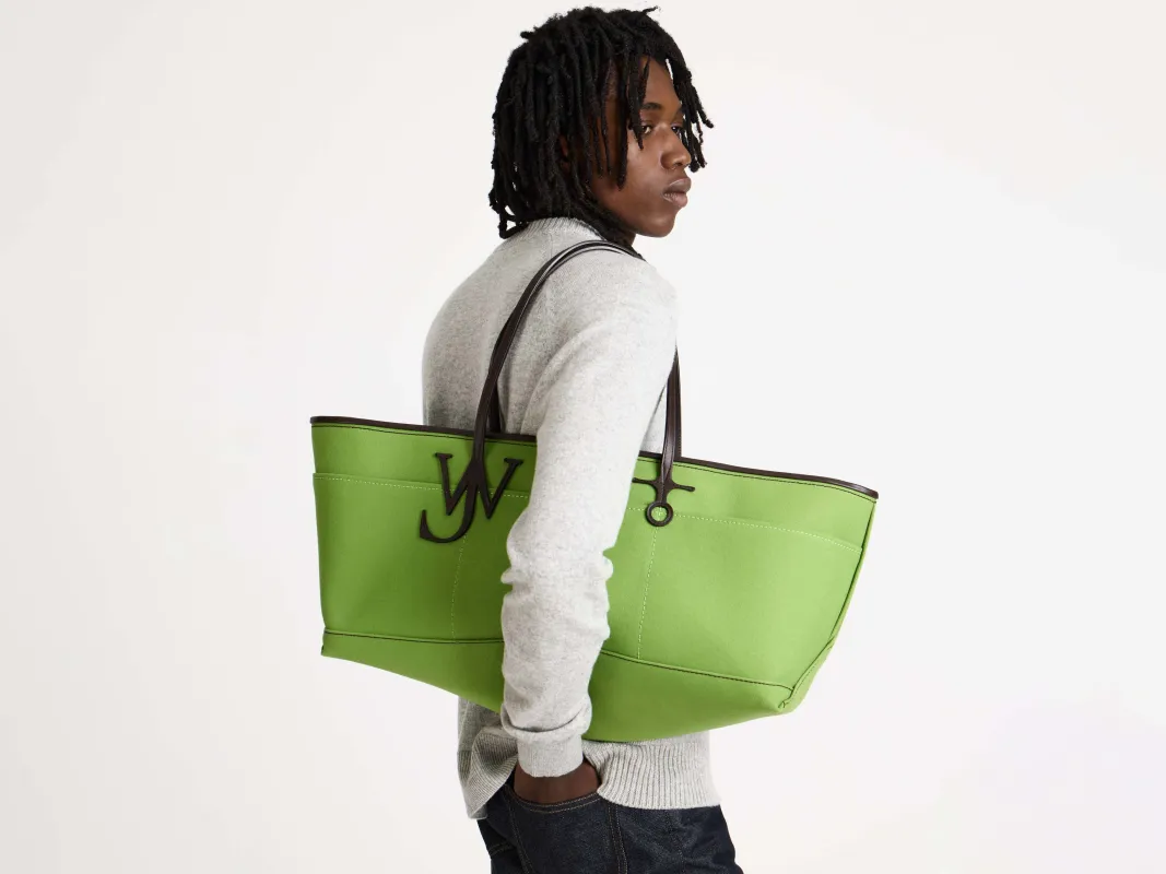 STRETCH ANCHOR CANVAS TOTE IN GREEN made by J.W. Anderson