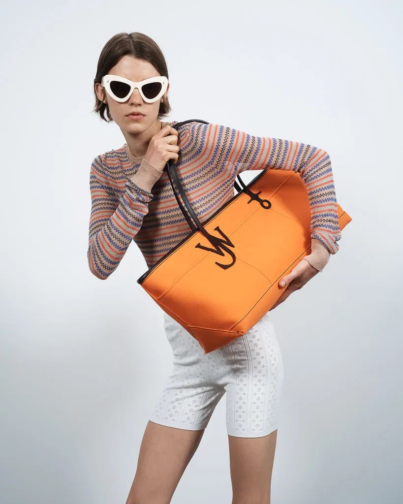 WOMENS KNITTED POINTELLE FITTED SHORTS IN WHITE sold by J.W. Anderson product image thumbnail 2