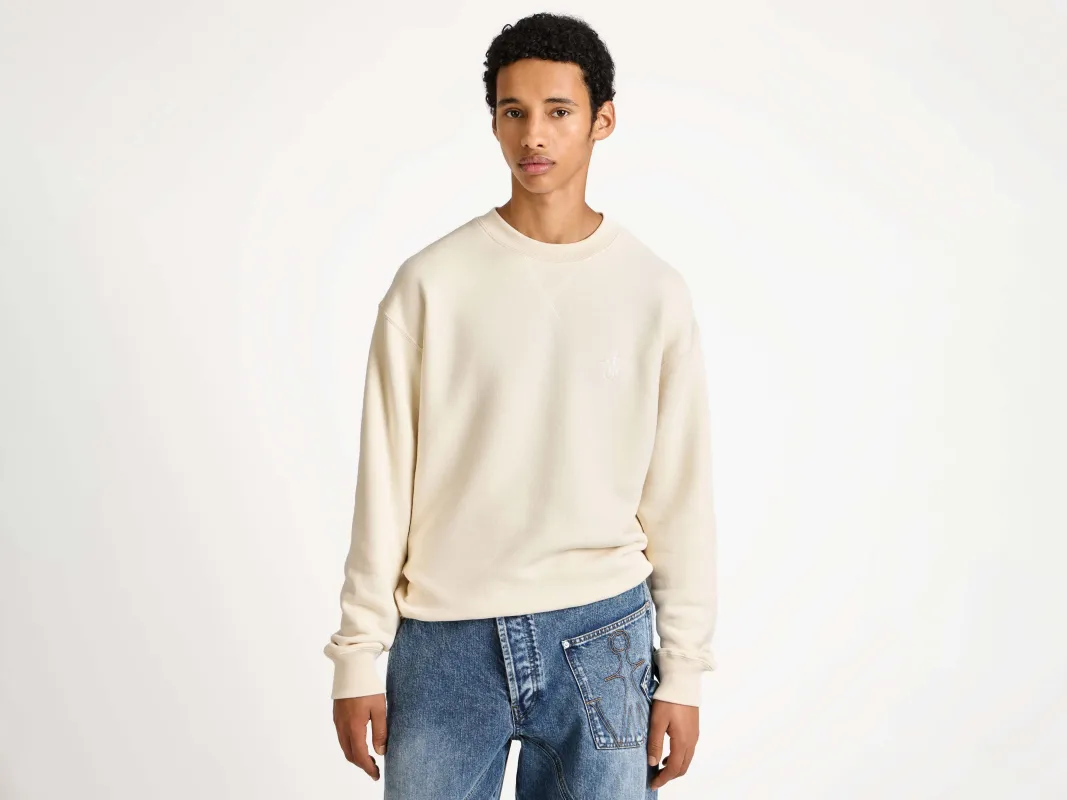 RIBBON ANCHOR SWEATSHIRT IN ECRU sold by J.W. Anderson