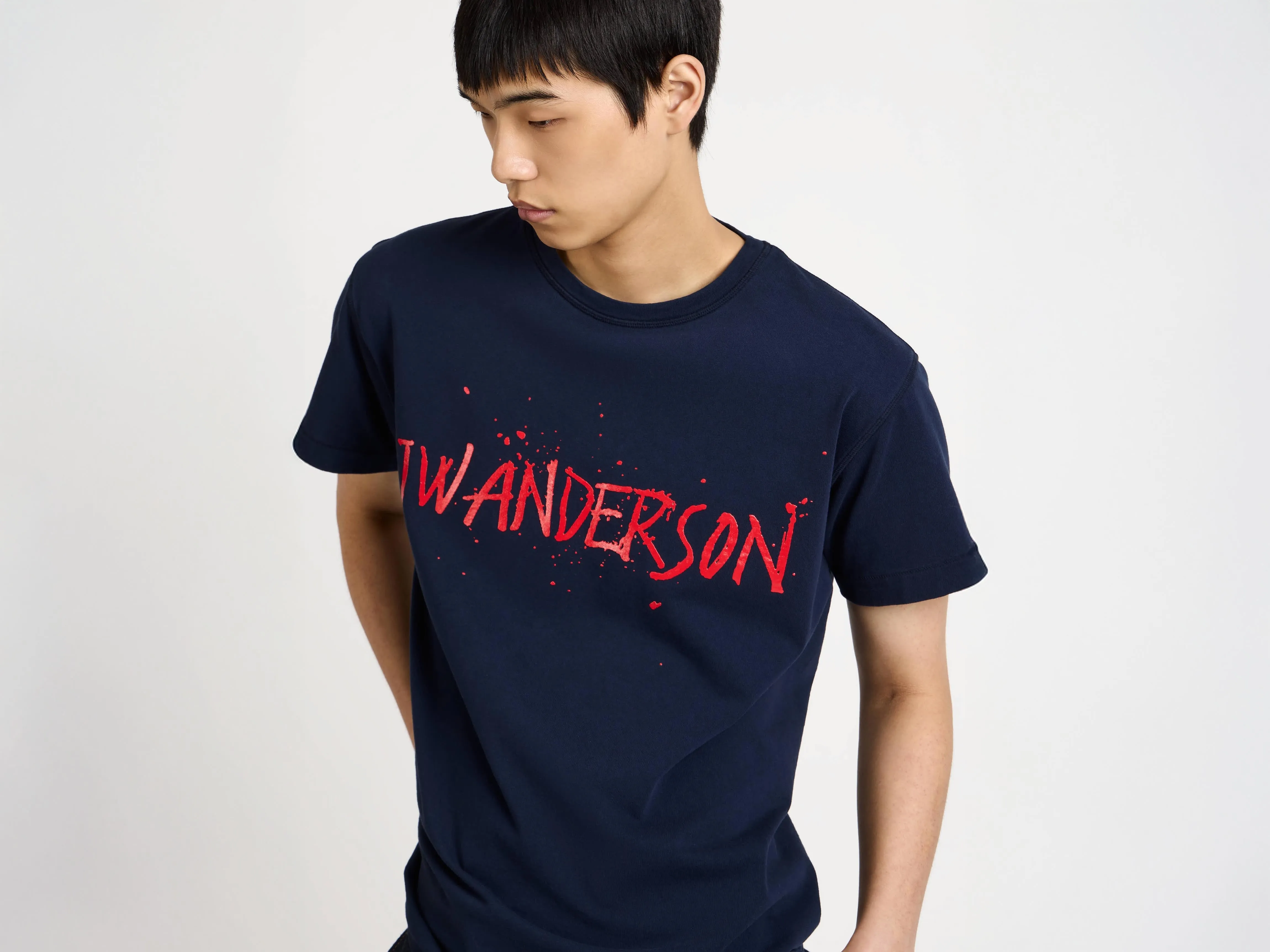 MENS CIRCULAR T-SHIRT IN NAVY sold by J.W. Anderson product image thumbnail 4