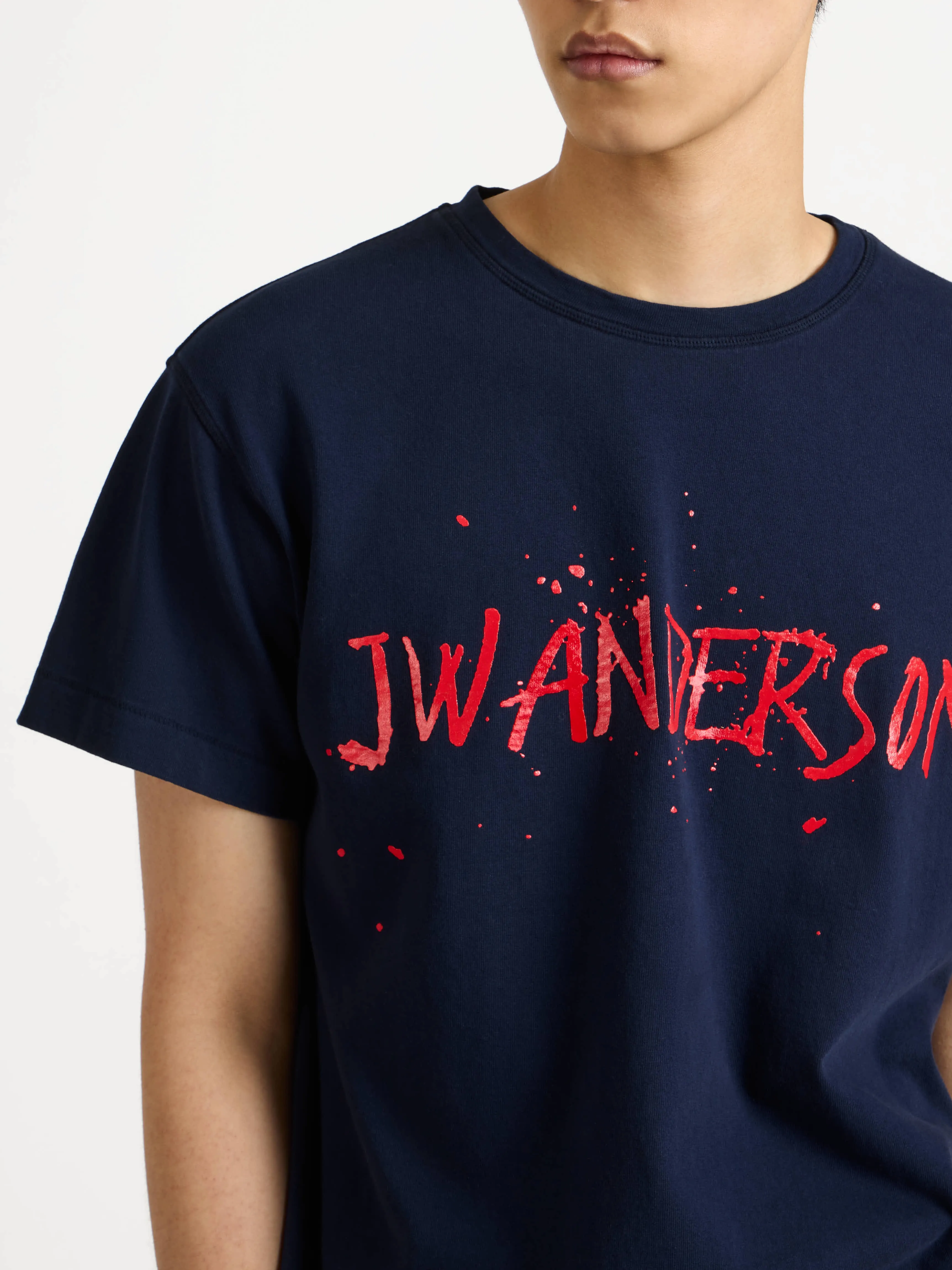 MENS CIRCULAR T-SHIRT IN NAVY sold by J.W. Anderson product image thumbnail 5