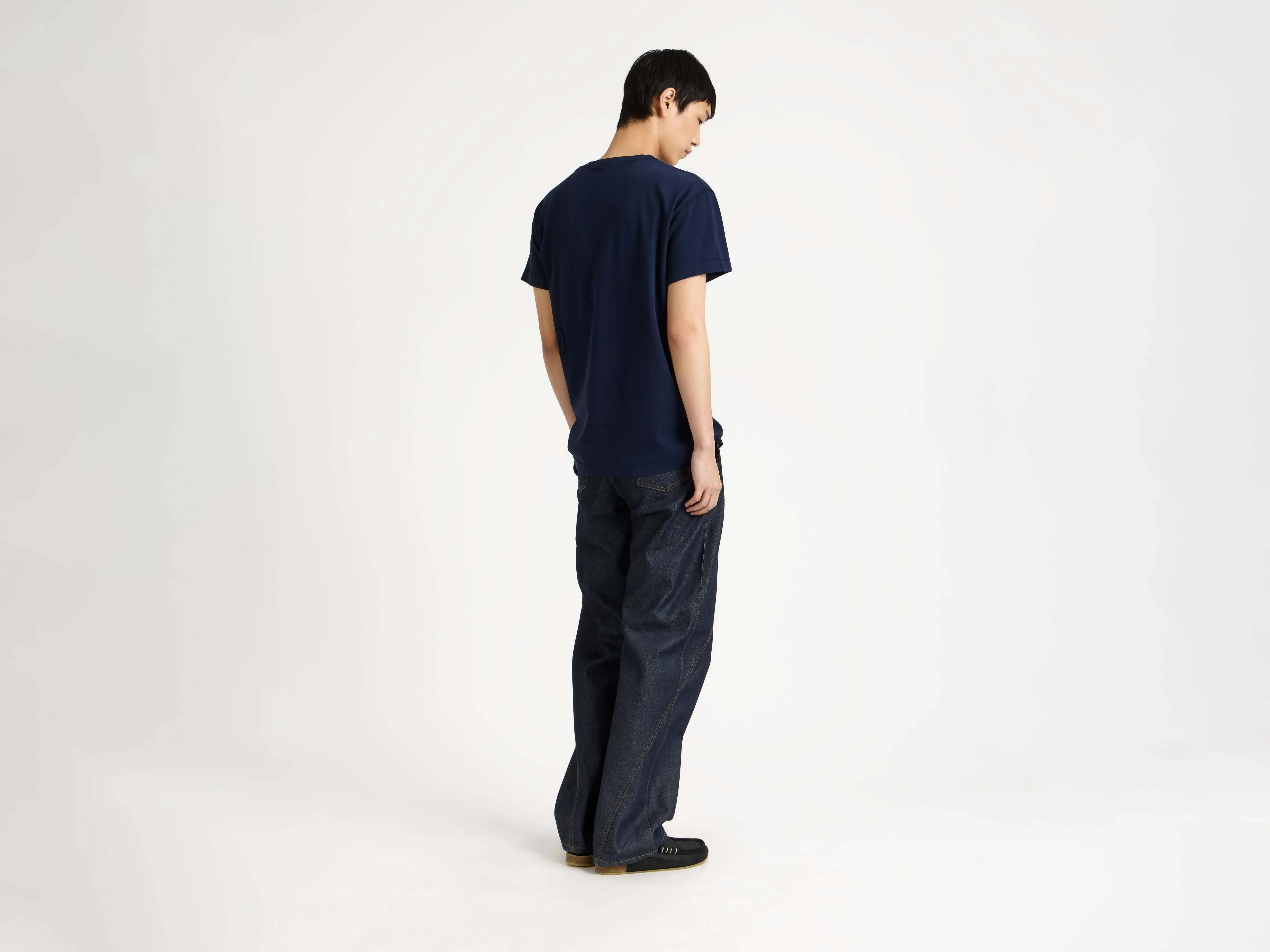 MENS CIRCULAR T-SHIRT IN NAVY sold by J.W. Anderson product image thumbnail 2
