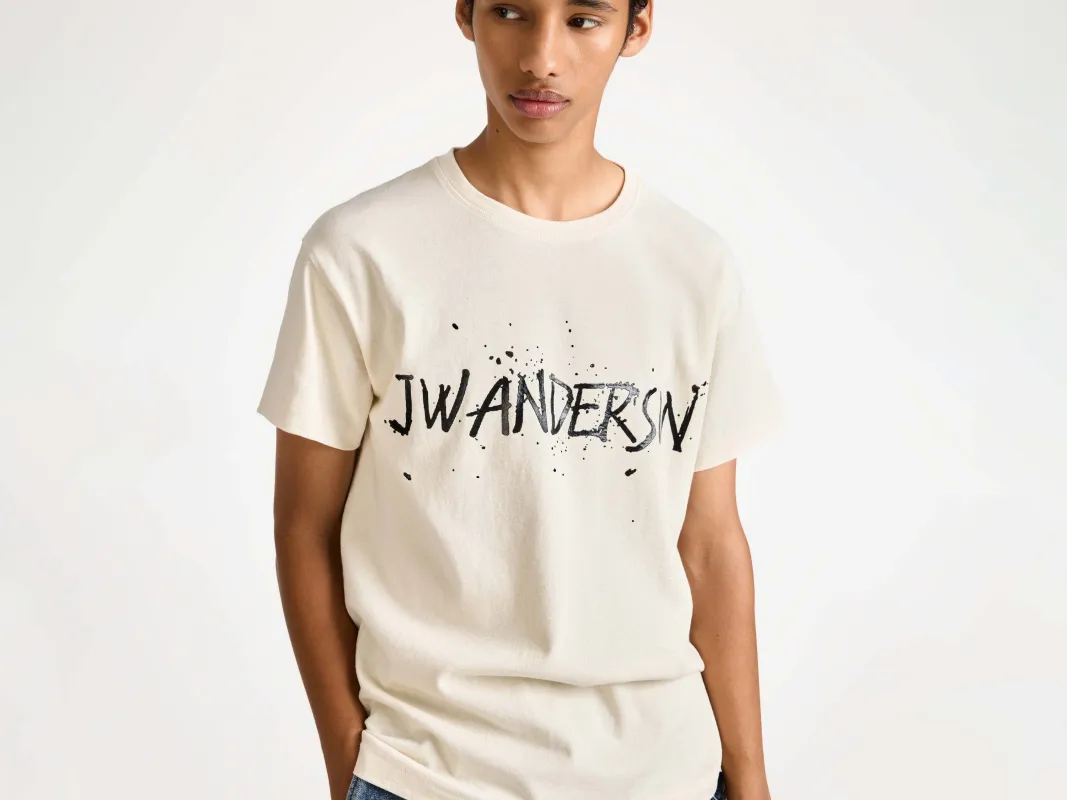 MENS CIRCULAR T-SHIRT IN ECRU sold by J.W. Anderson