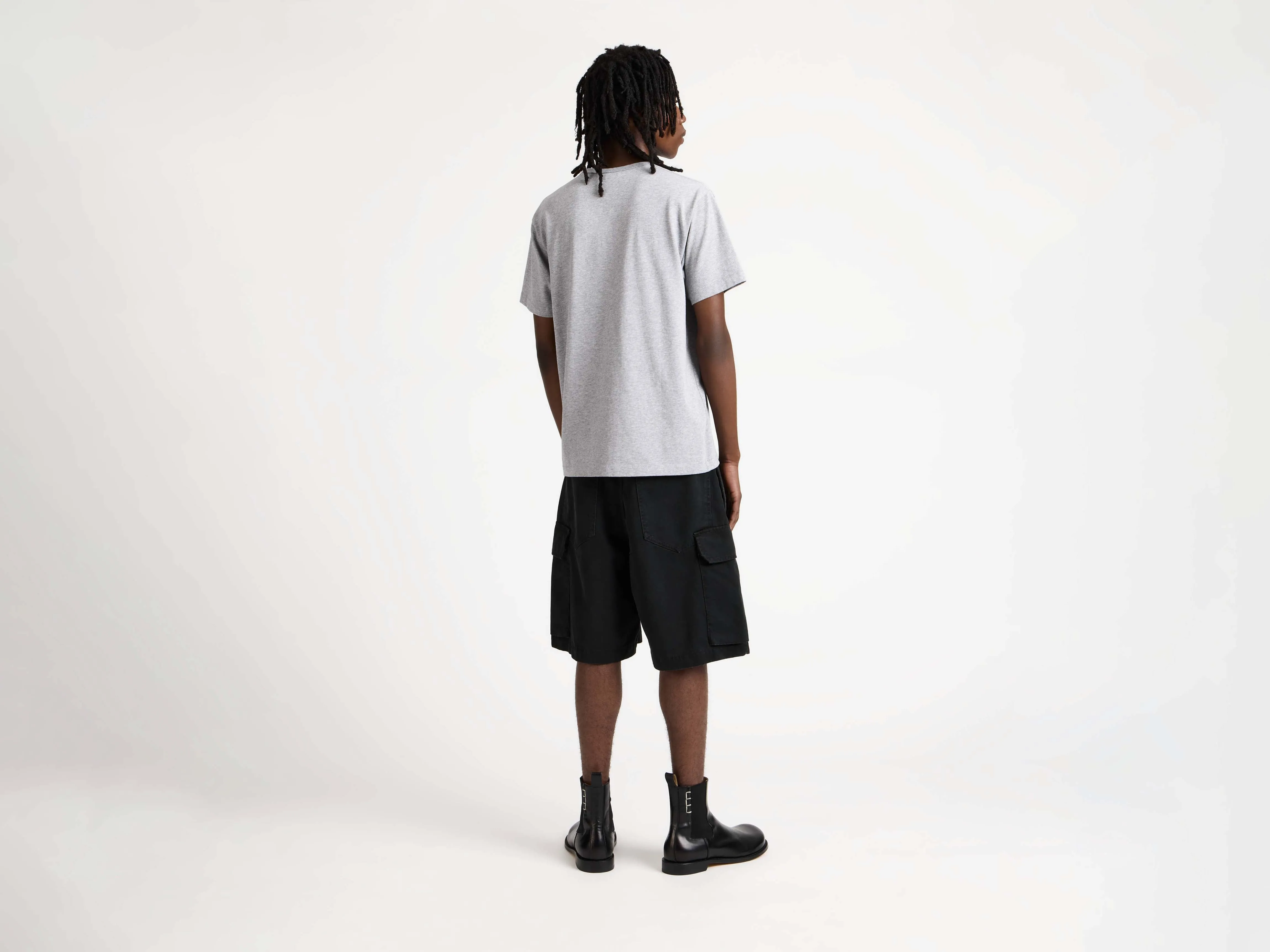 MENS EMBROIDERED ANCHOR T-SHIRT IN MID GREY MELANGE sold by J.W. Anderson product image thumbnail 2