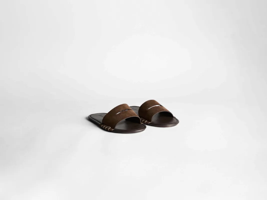WOMENS LOAFER MULE SLIDES IN BROWN made by J.W. Anderson