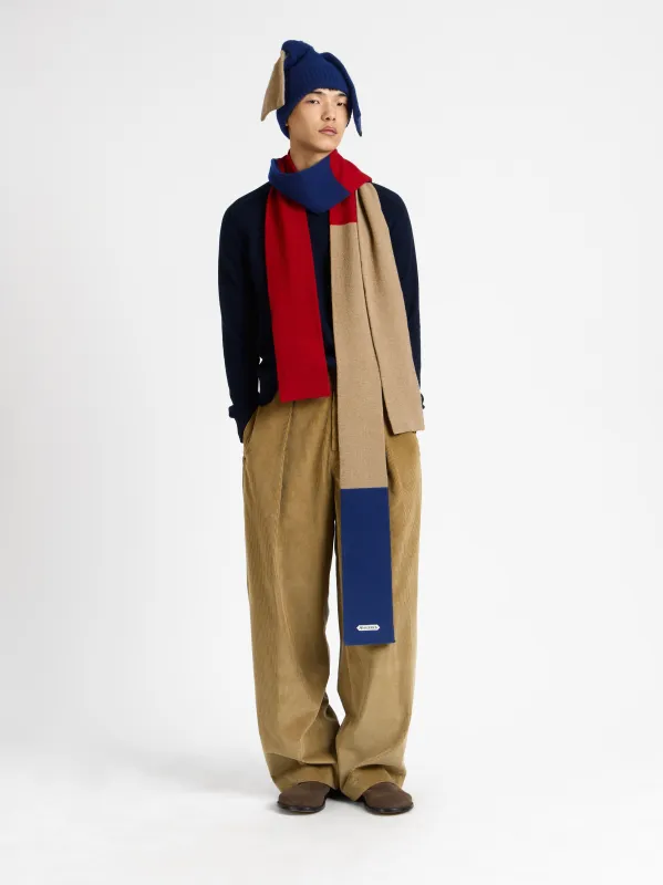 FOUR-WAY FASTENED SCARF IN BLUE sold by J.W. Anderson