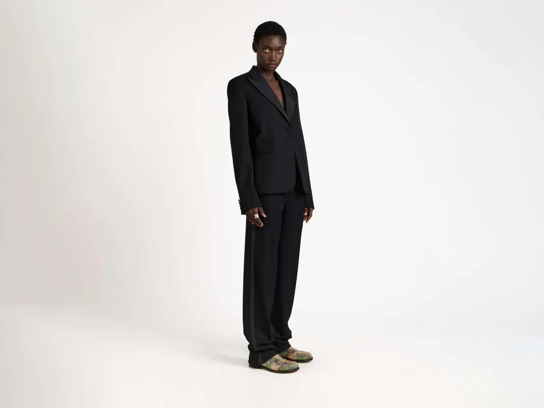WOMENS TAILORED TUXEDO TROUSERS IN BLACK made by J.W. Anderson