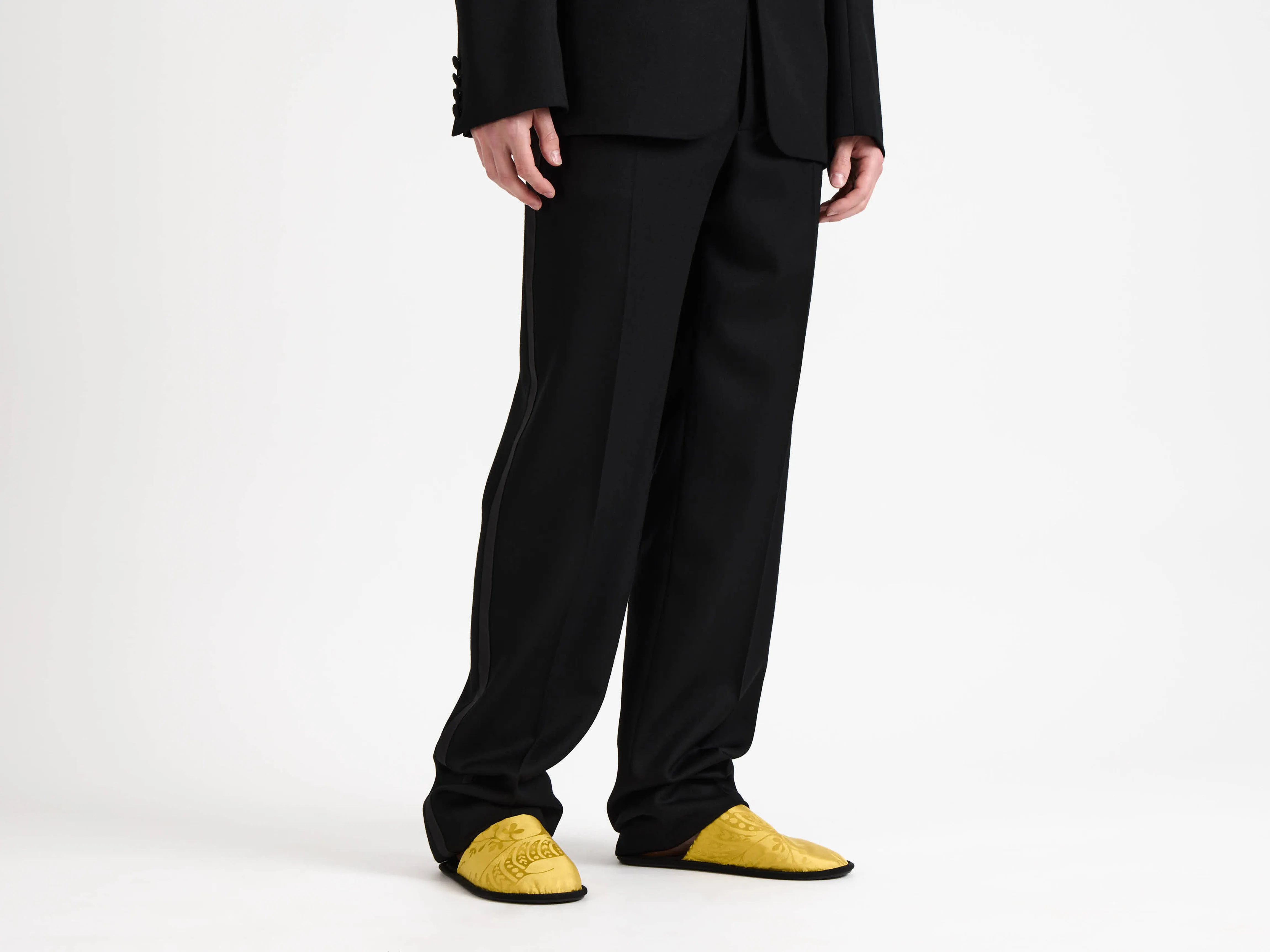 MENS TAILORED TUXEDO TROUSERS IN BLACK sold by J.W. Anderson
