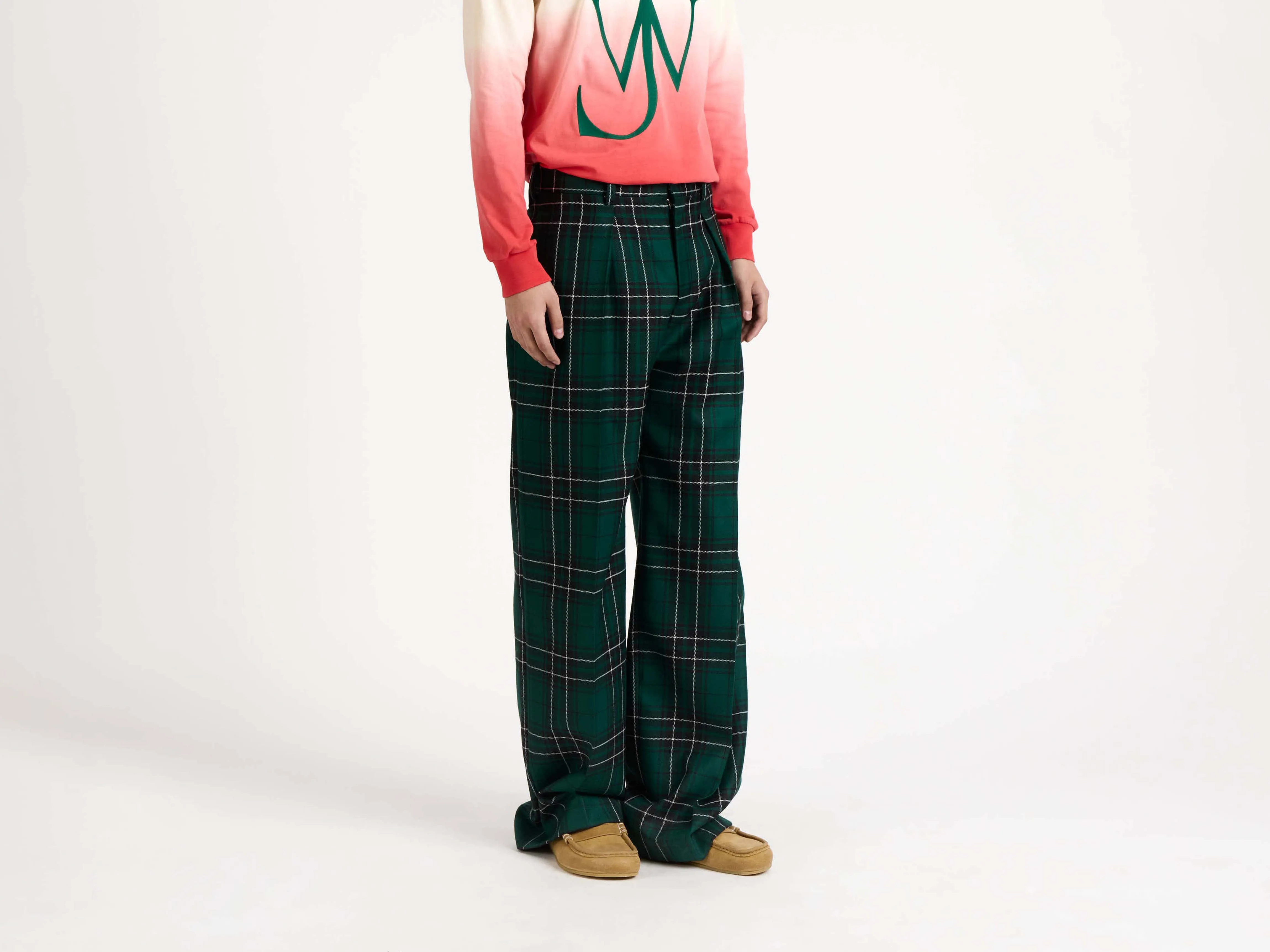 MENS STRAIGHT LEG TROUSERS IN FOREST GREEN sold by J.W. Anderson product image thumbnail 2