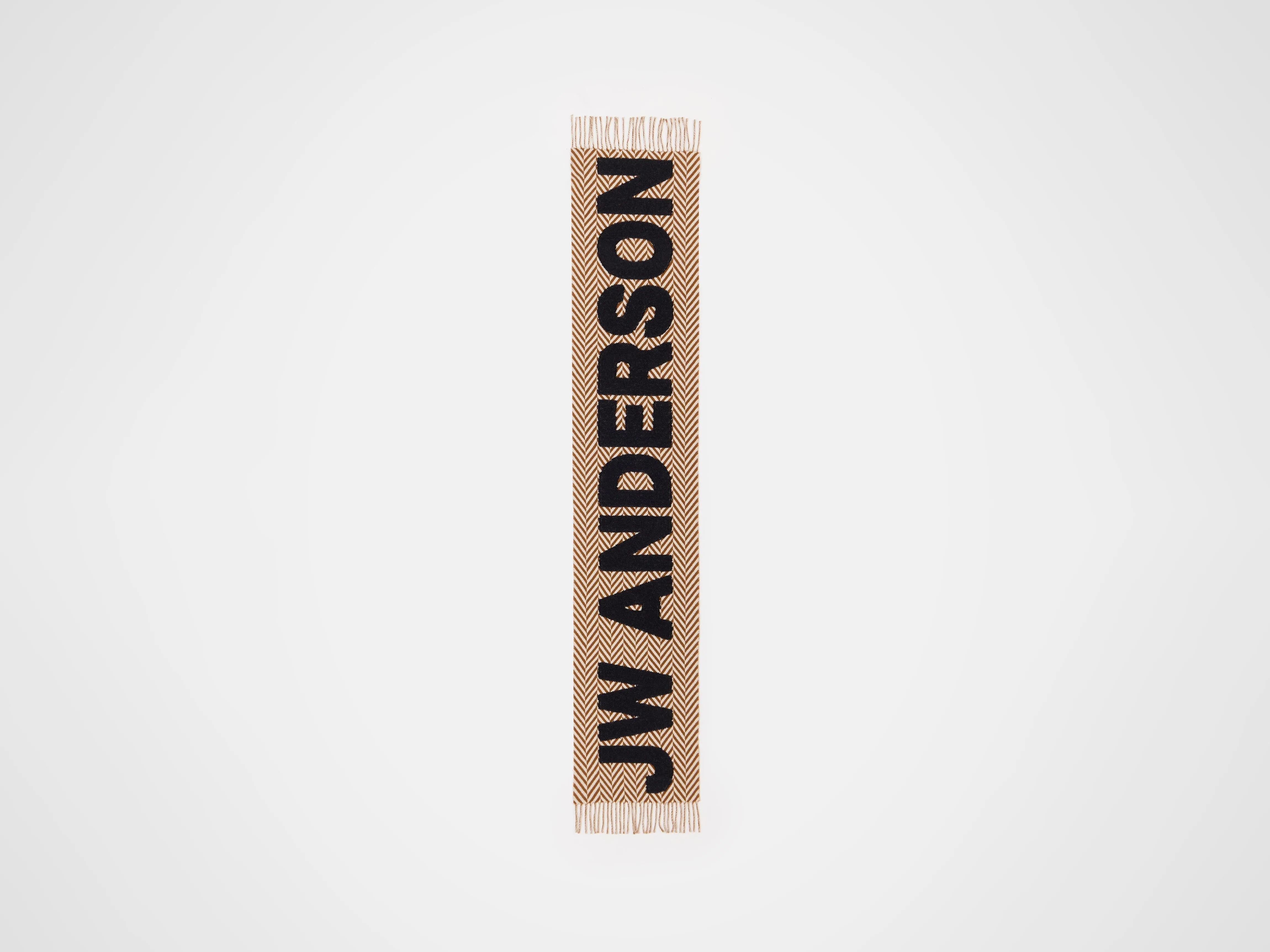 CHECKERED LOGO SCARF IN BROWN & WHITE sold by J.W. Anderson product image thumbnail 2