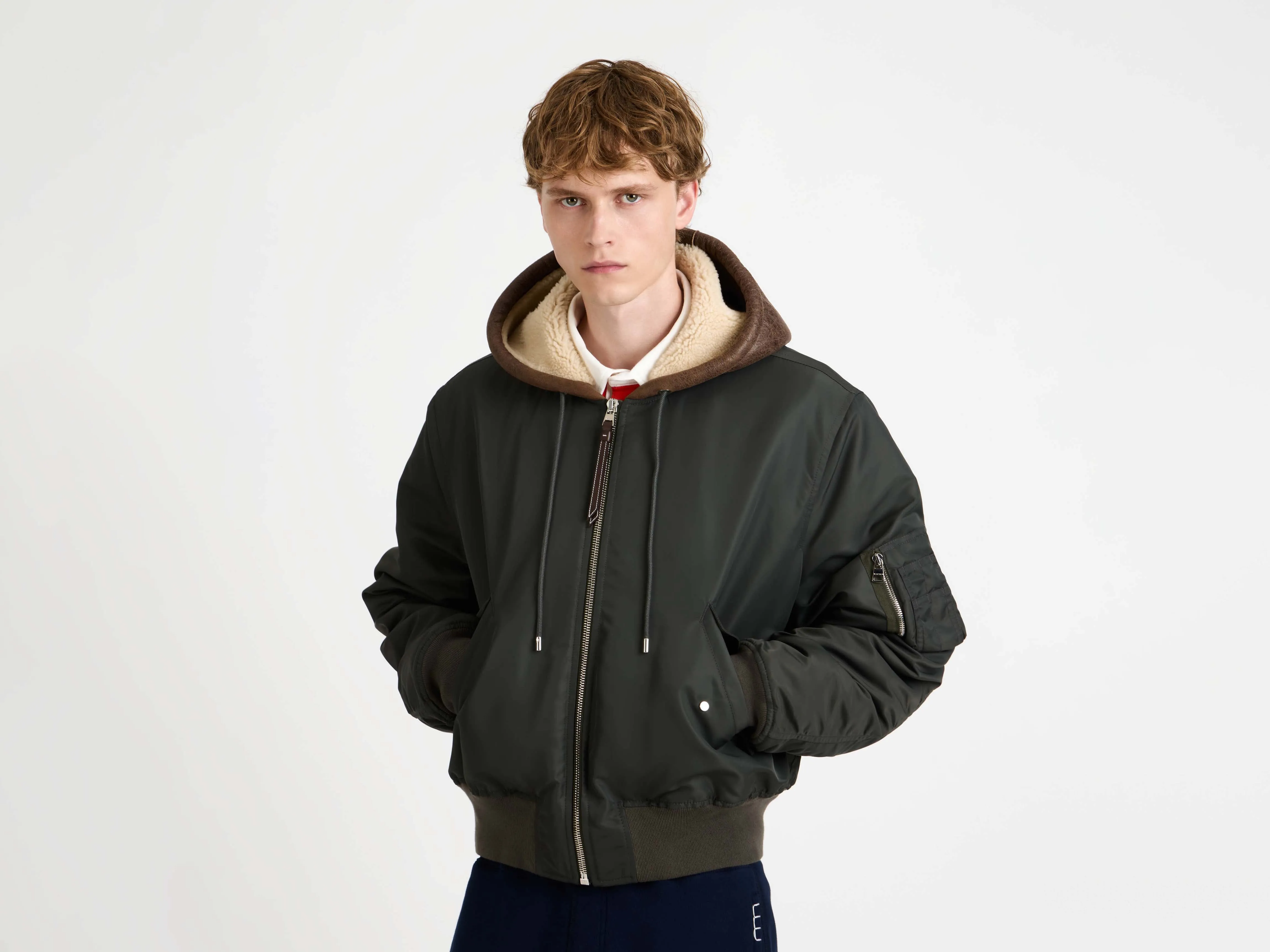CL_HOODED BOMBER JACKET - DARK KHAKI_JK0388PG1875 sold by J.W. Anderson