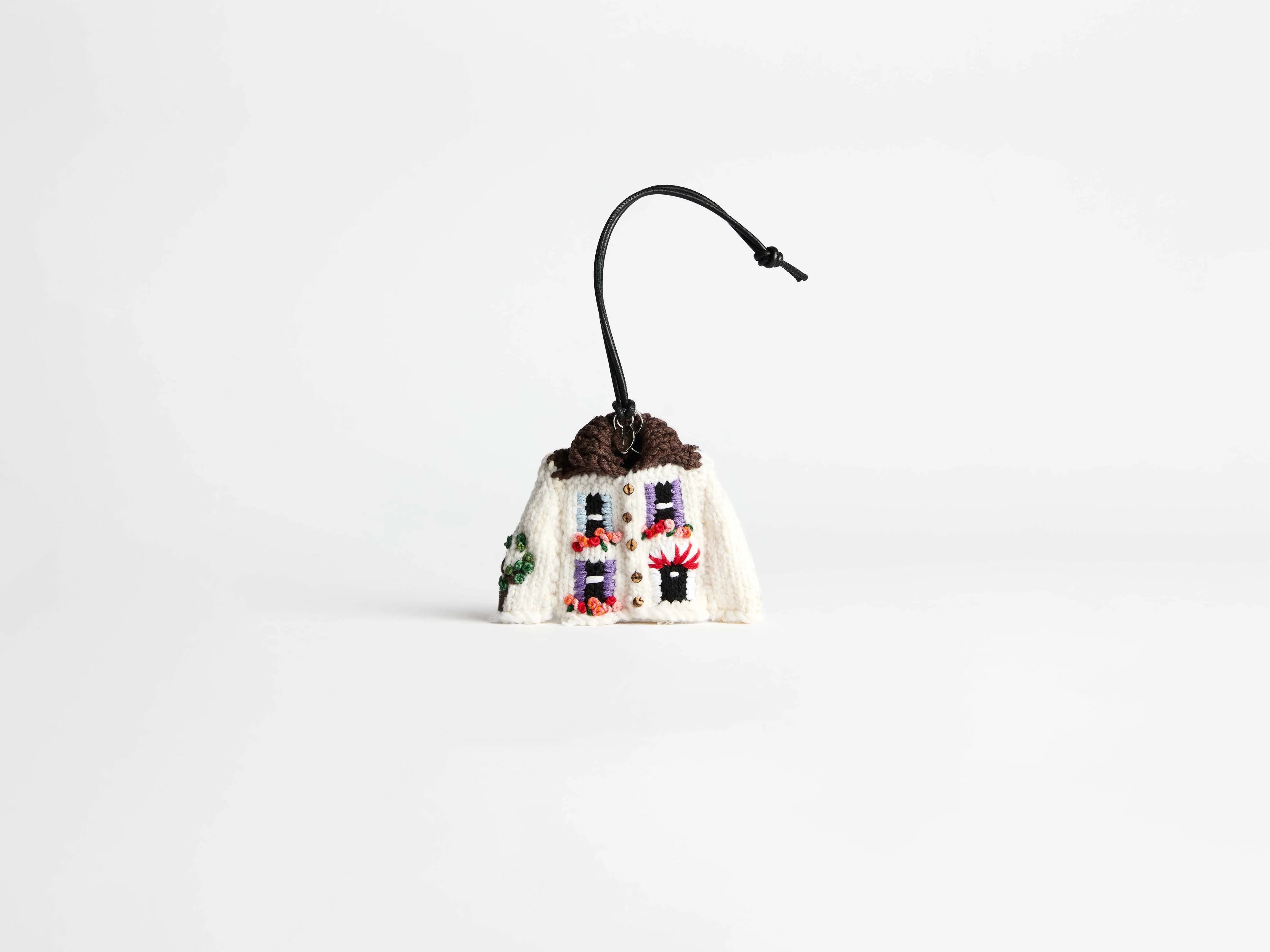 KNITTED HOUSE CARDIGAN CHARM IN WHITE sold by J.W. Anderson product image thumbnail 4