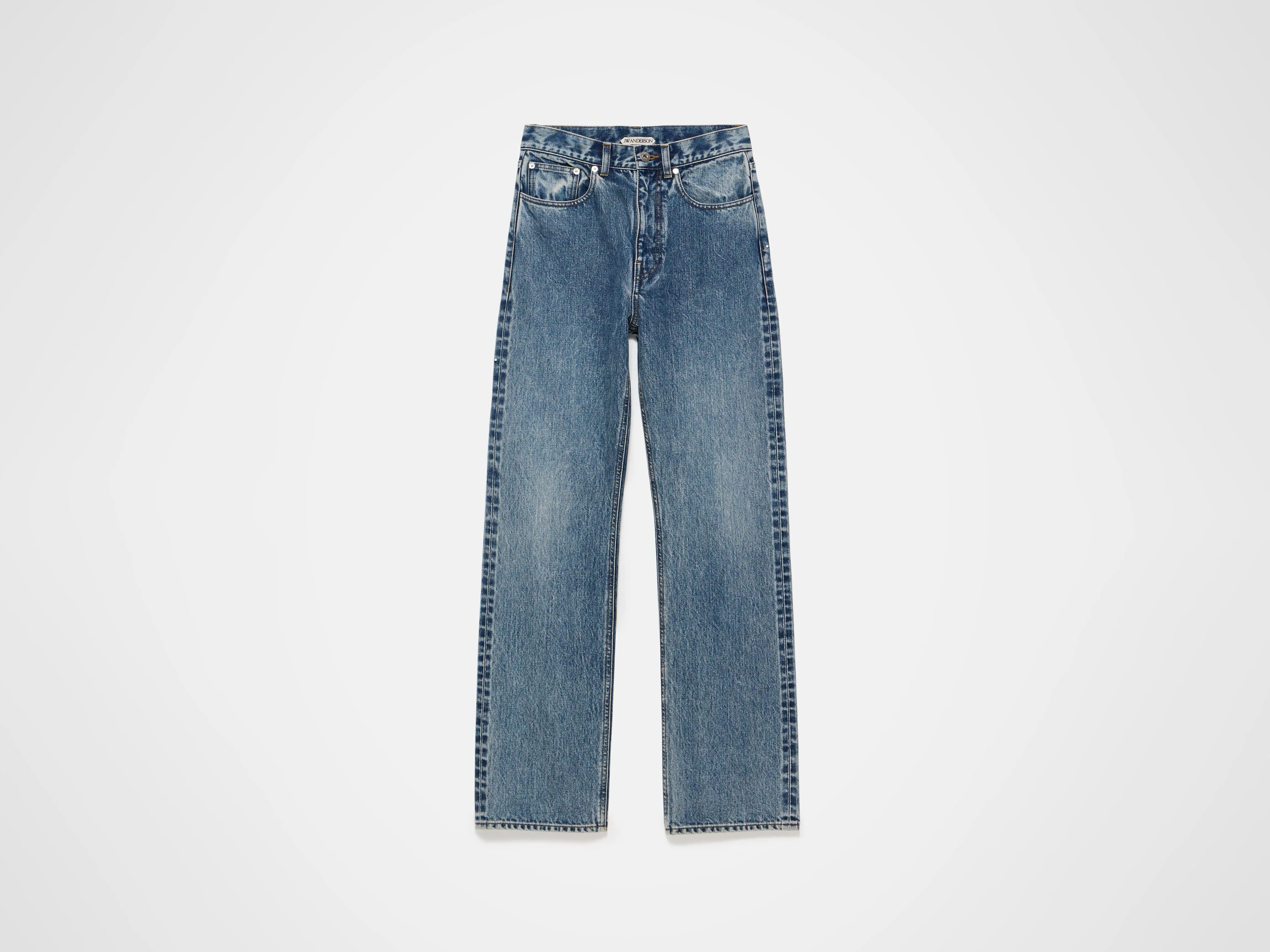 WOMENS STRAIGHT LEG DENIM JEANS IN MID BLUE sold by J.W. Anderson product image thumbnail 5