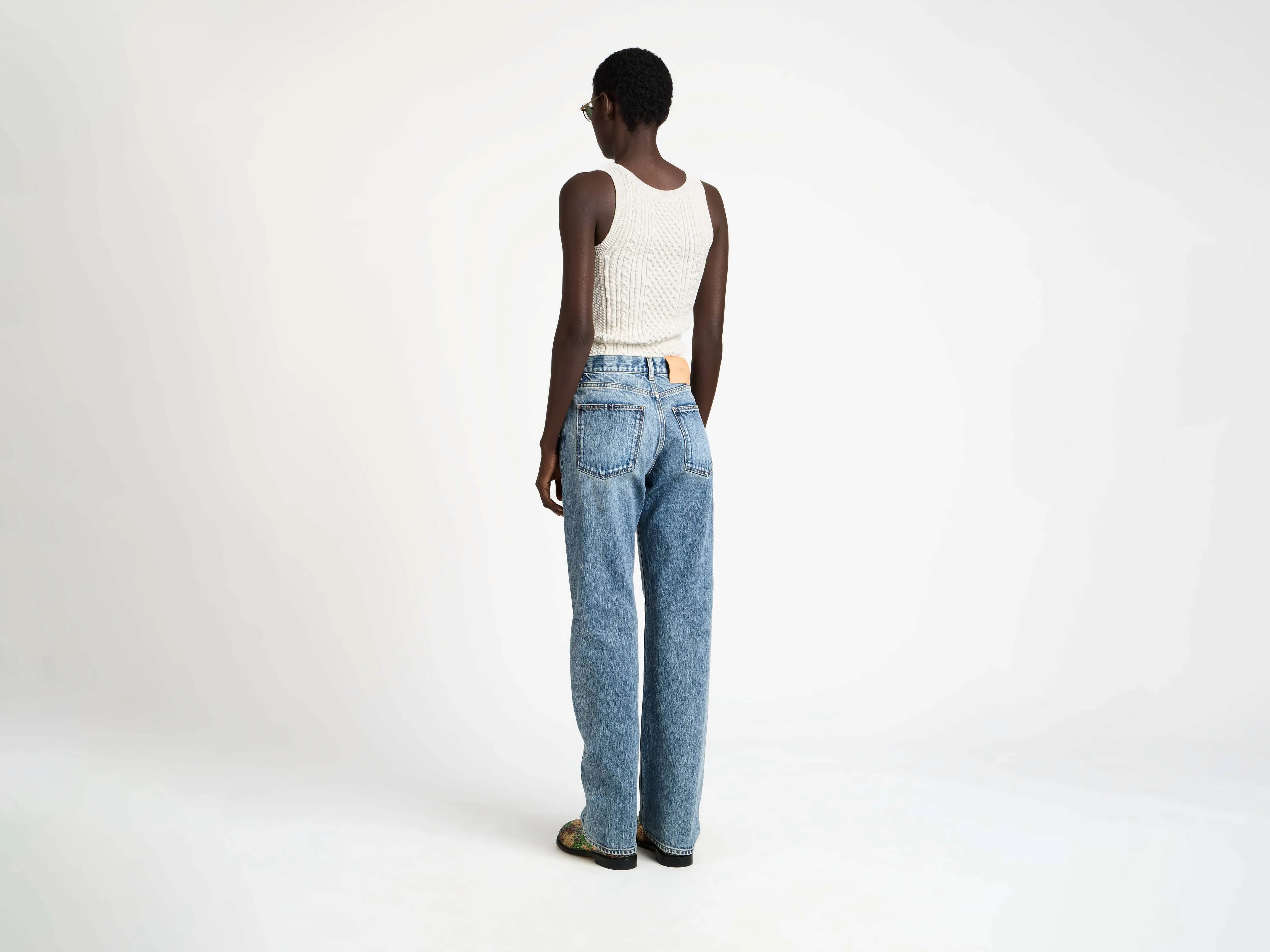 WOMENS STRAIGHT LEG DENIM JEANS IN MID BLUE sold by J.W. Anderson product image thumbnail 2