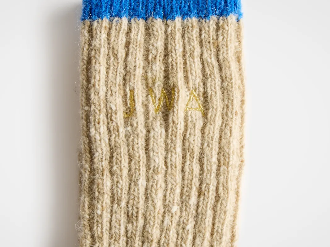 DONEGAL SOCK IN OATMEAL MELANGE sold by J.W. Anderson