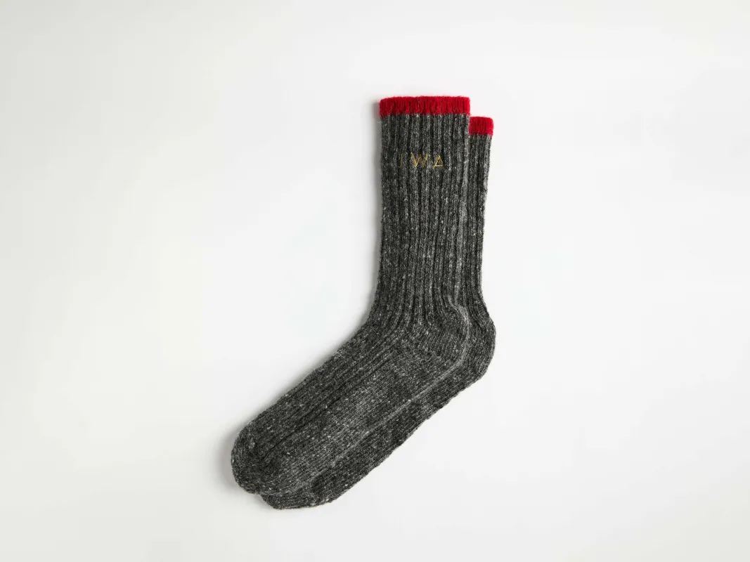 DONEGAL SOCK IN CHARCOAL MELANGE sold by J.W. Anderson
