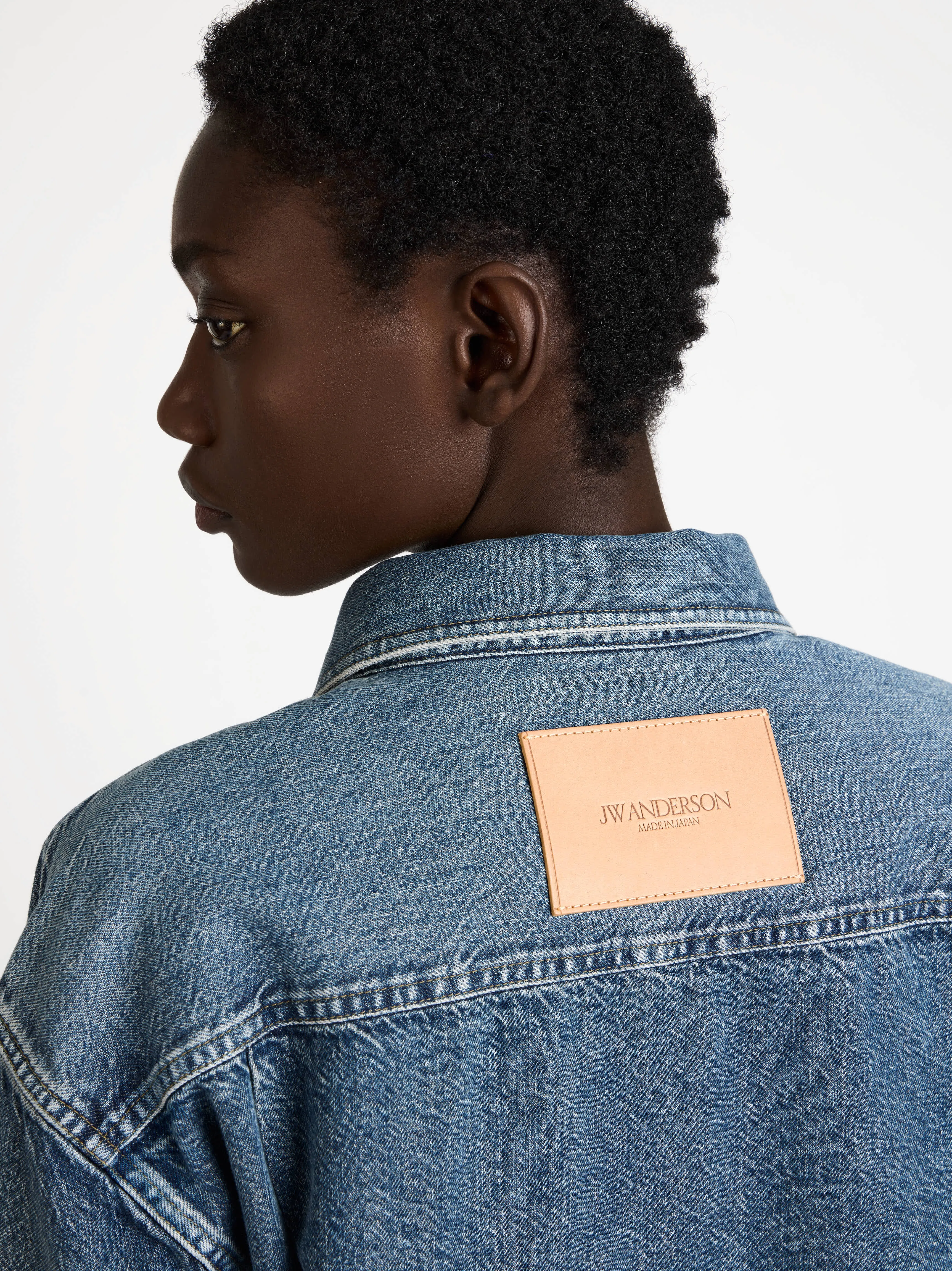 WOMENS OVERSIZED DENIM SHIRT IN MID BLUE sold by J.W. Anderson product image thumbnail 4