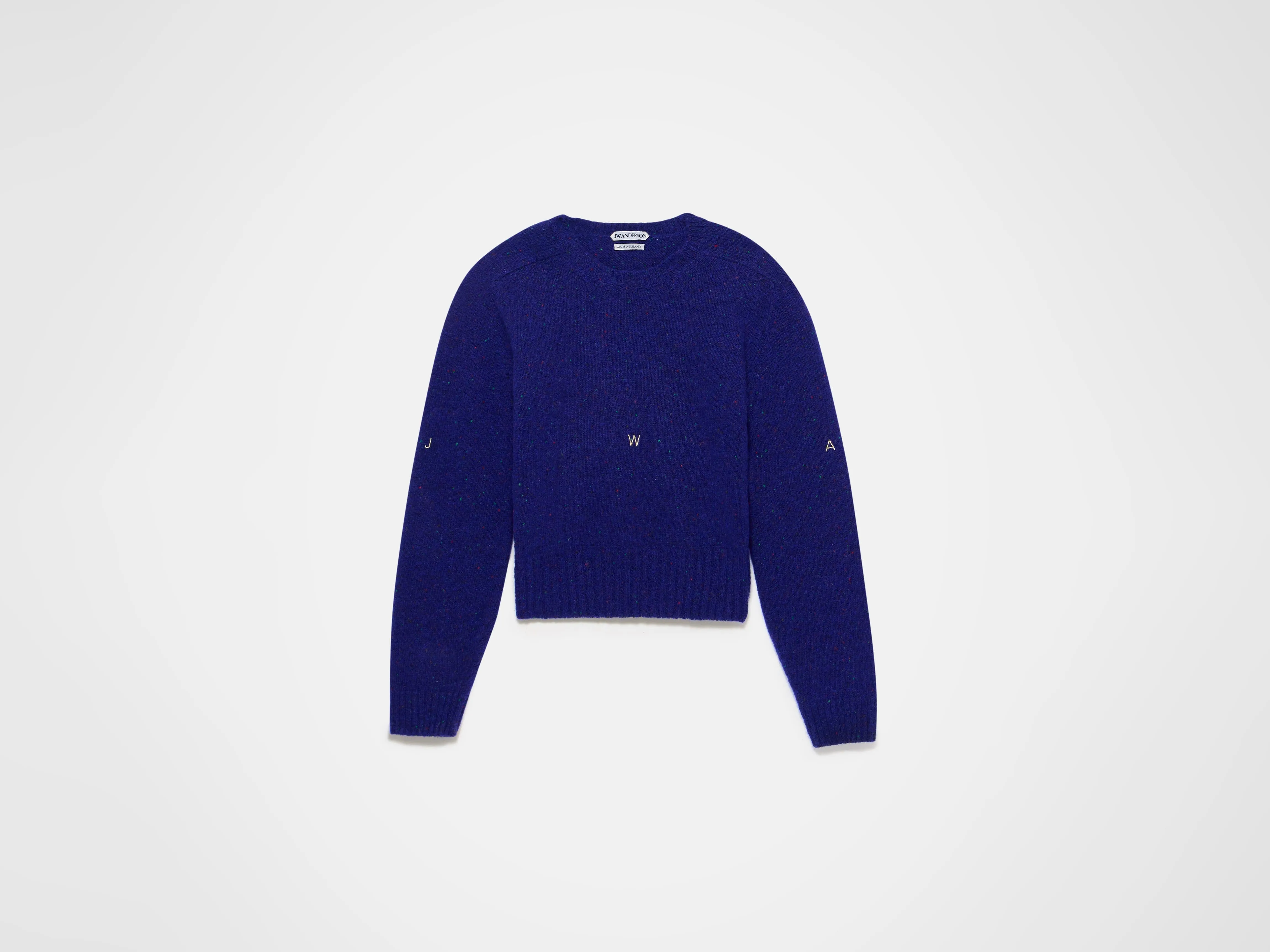 MENS SLEEVE EMBROIDERED CREW NECK JUMPER IN VIOLET sold by J.W. Anderson product image thumbnail 5