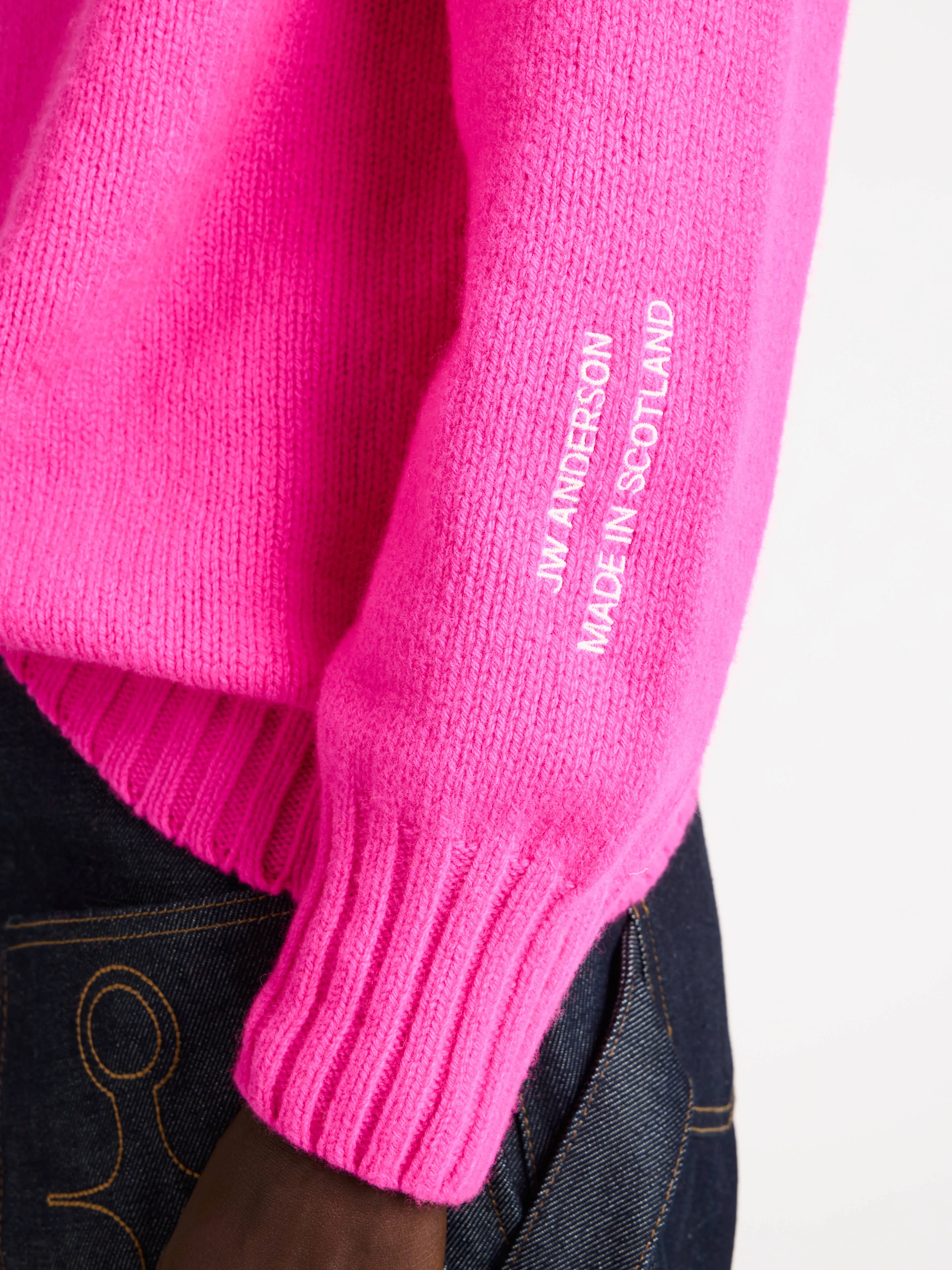 WOMENS TURTLENECK JUMPER IN NEON PINK sold by J.W. Anderson product image thumbnail 4
