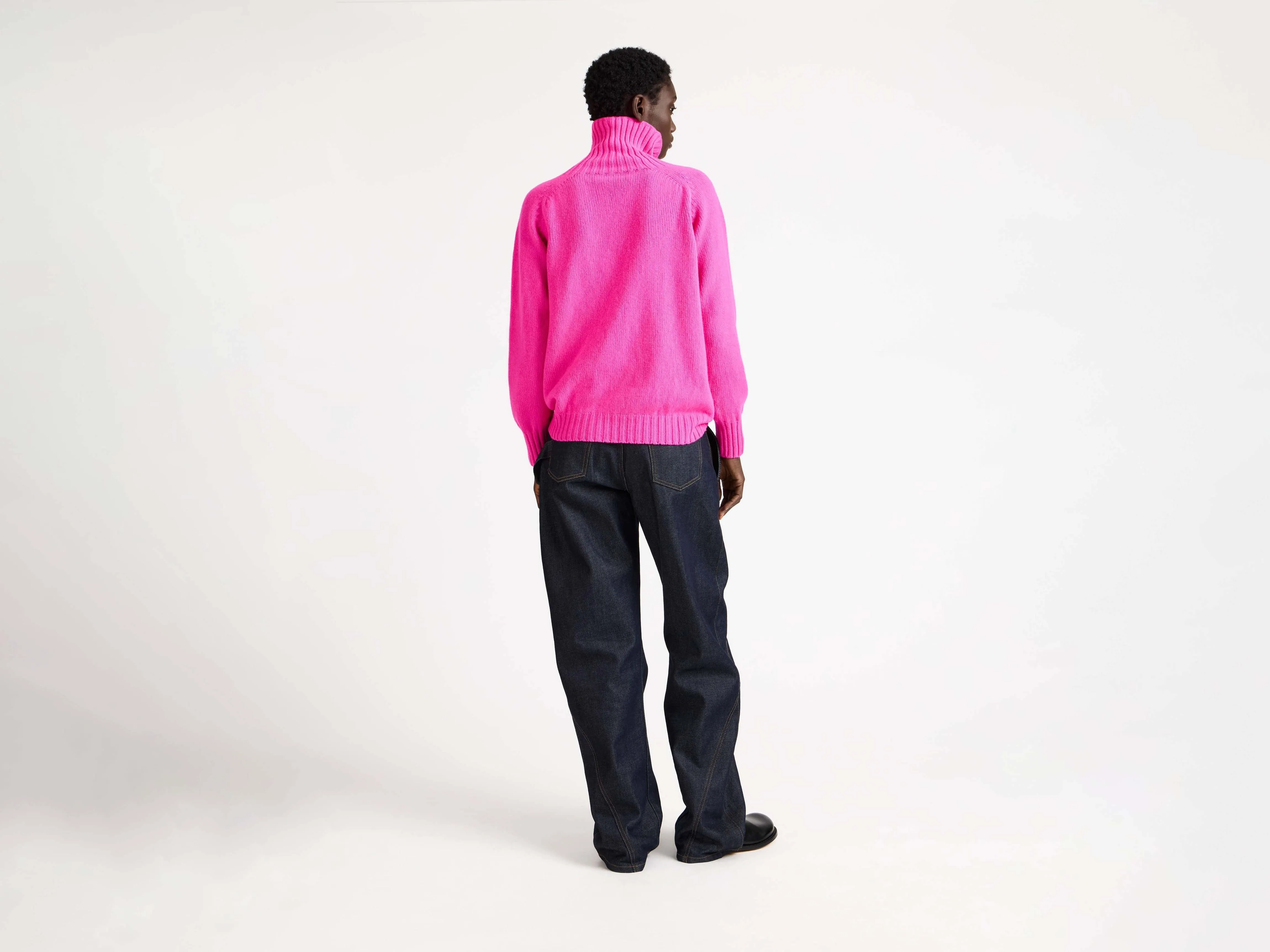 WOMENS TURTLENECK JUMPER IN NEON PINK sold by J.W. Anderson product image thumbnail 2