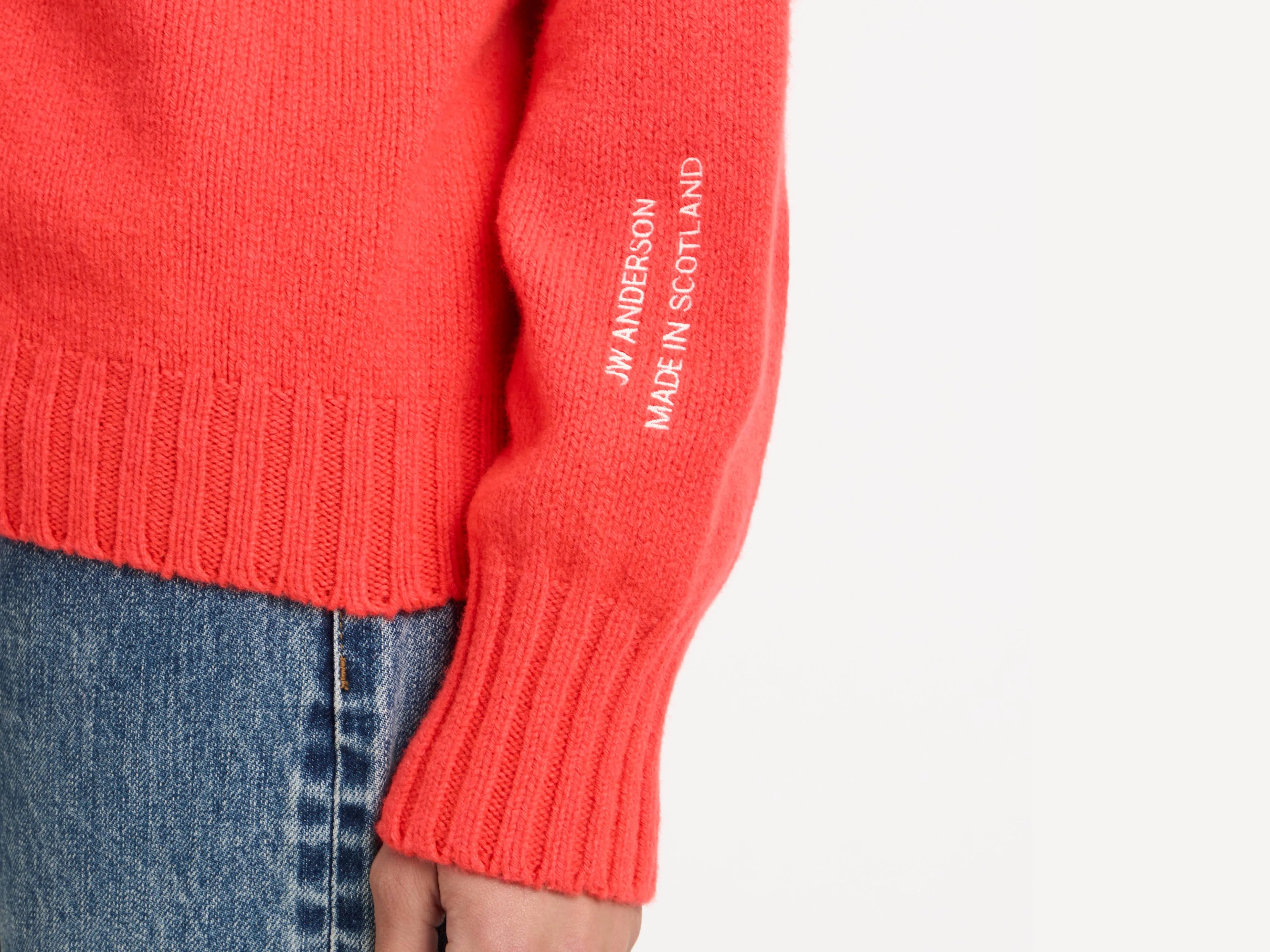WOMENS TURTLENECK JUMPER IN NEON ORANGE sold by J.W. Anderson product image thumbnail 4