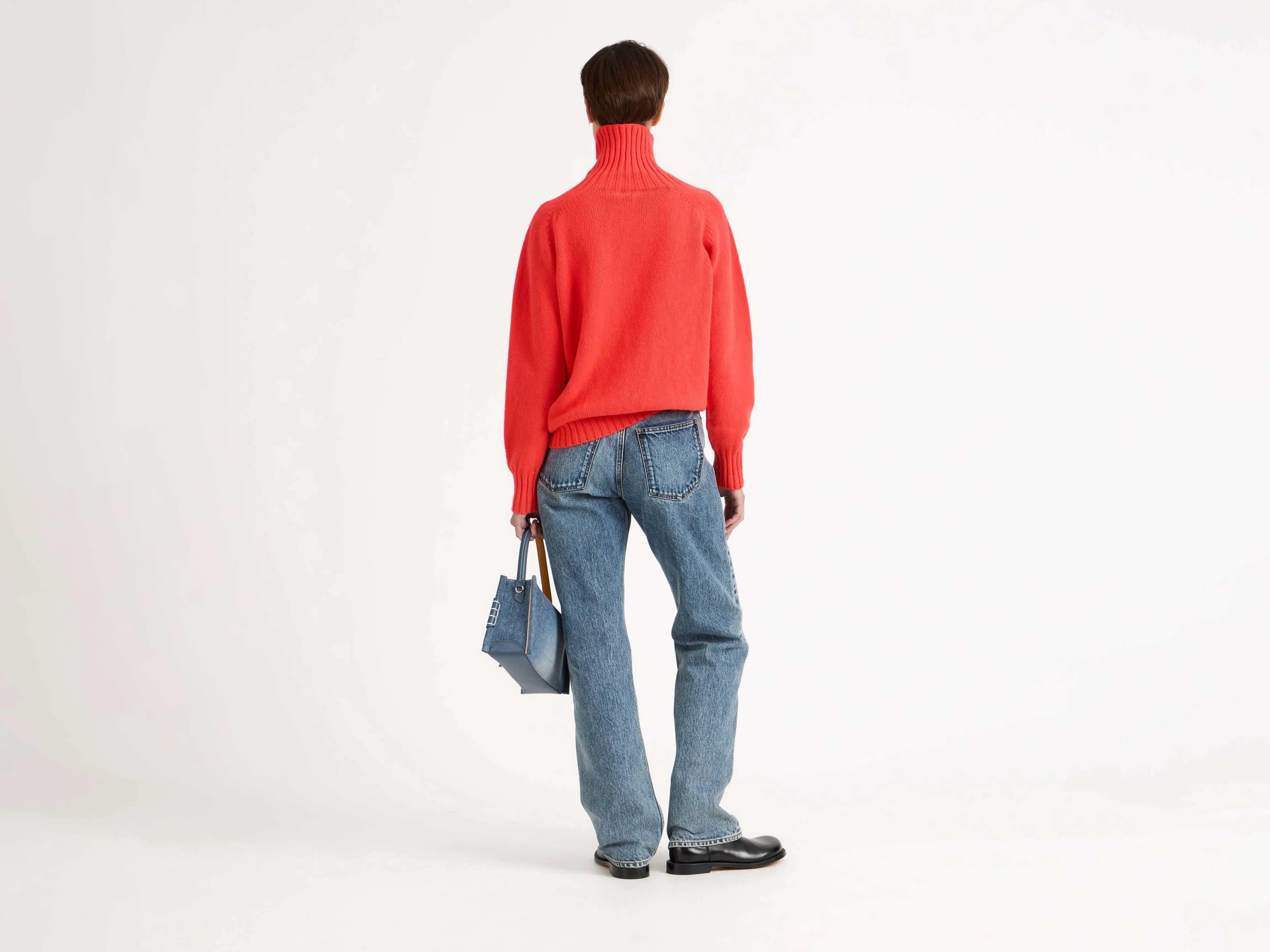 WOMENS TURTLENECK JUMPER IN NEON ORANGE sold by J.W. Anderson product image thumbnail 2
