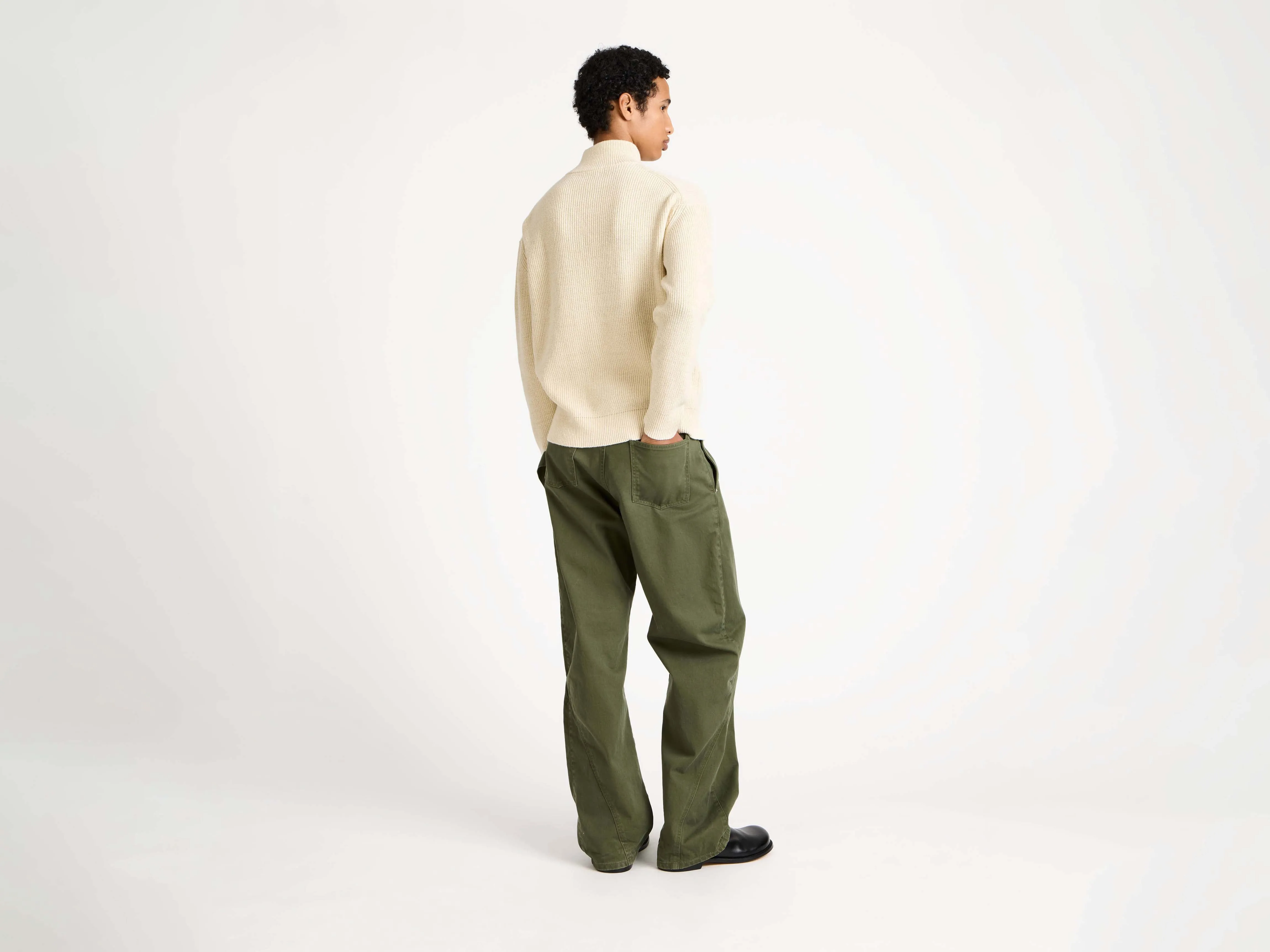 MENS HALF ZIP JUMPER IN IVORY sold by J.W. Anderson product image thumbnail 2