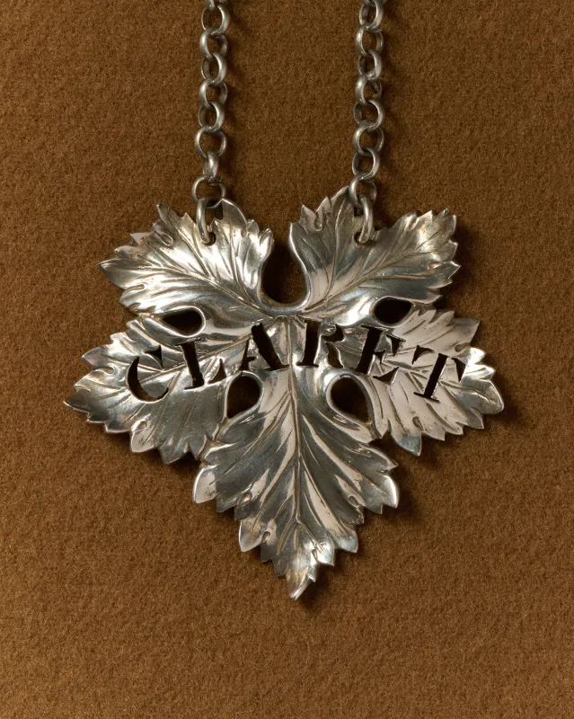 WILLIAM IV SILVER WINE LABELS, CLARET IN SILVER sold by J.W. Anderson