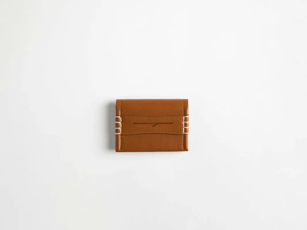 LEATHER LOAFER CARD HOLDER IN TAN made by J.W. Anderson