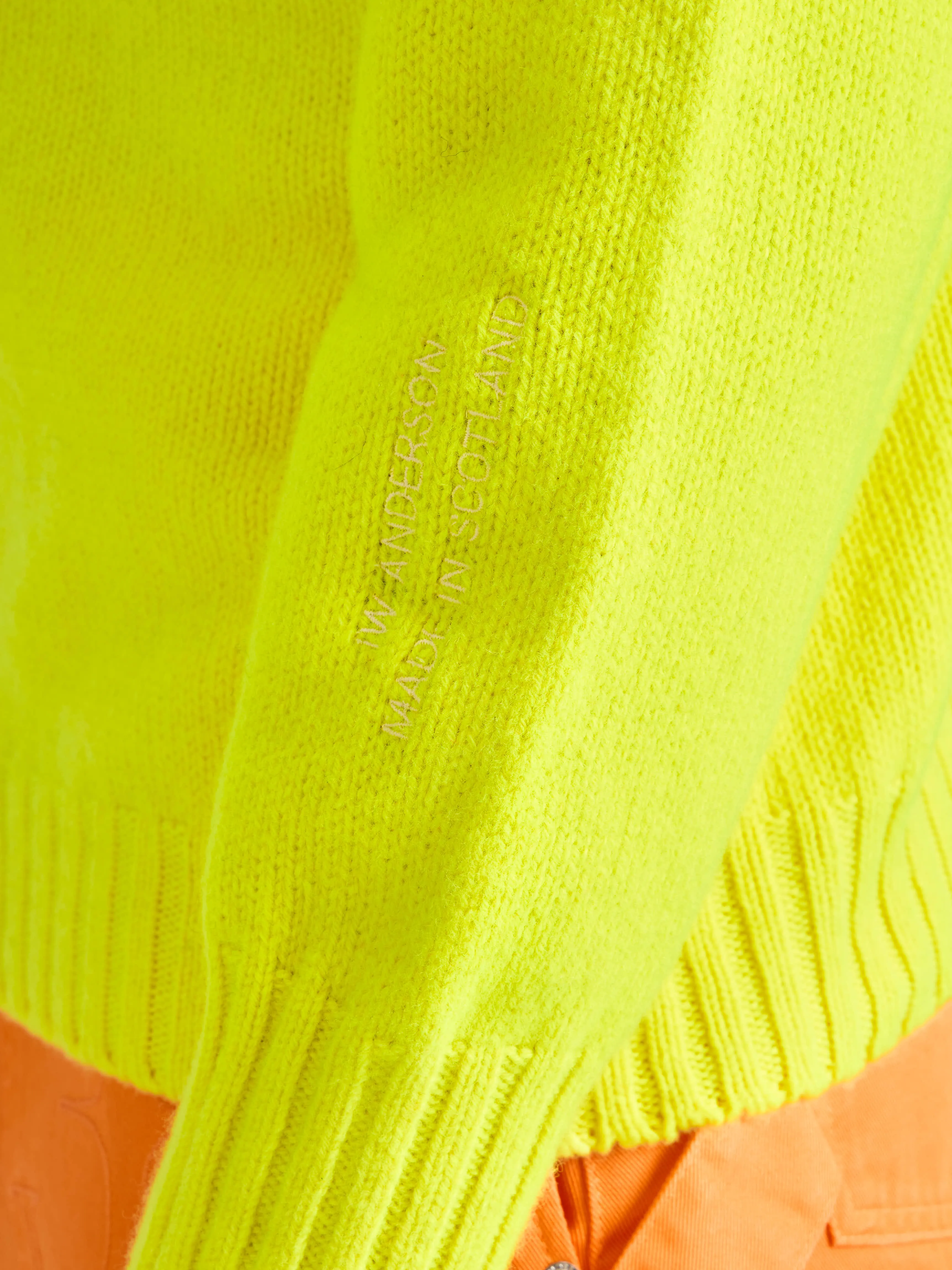MENS TURTLENECK JUMPER IN NEON YELLOW sold by J.W. Anderson product image thumbnail 5