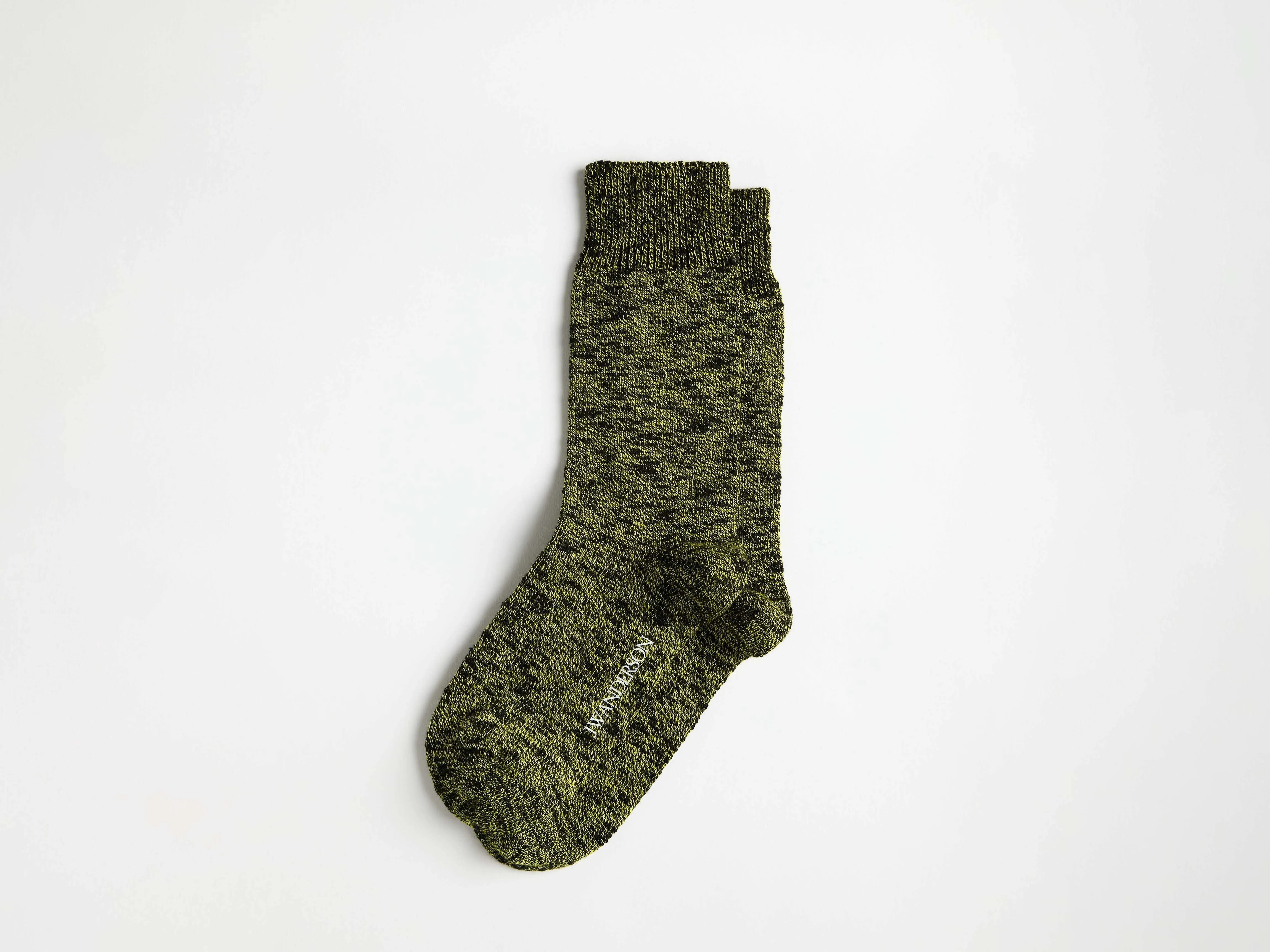 COTTON SLUB SOCK IN BLACK AND GREEN sold by J.W. Anderson product image thumbnail 2