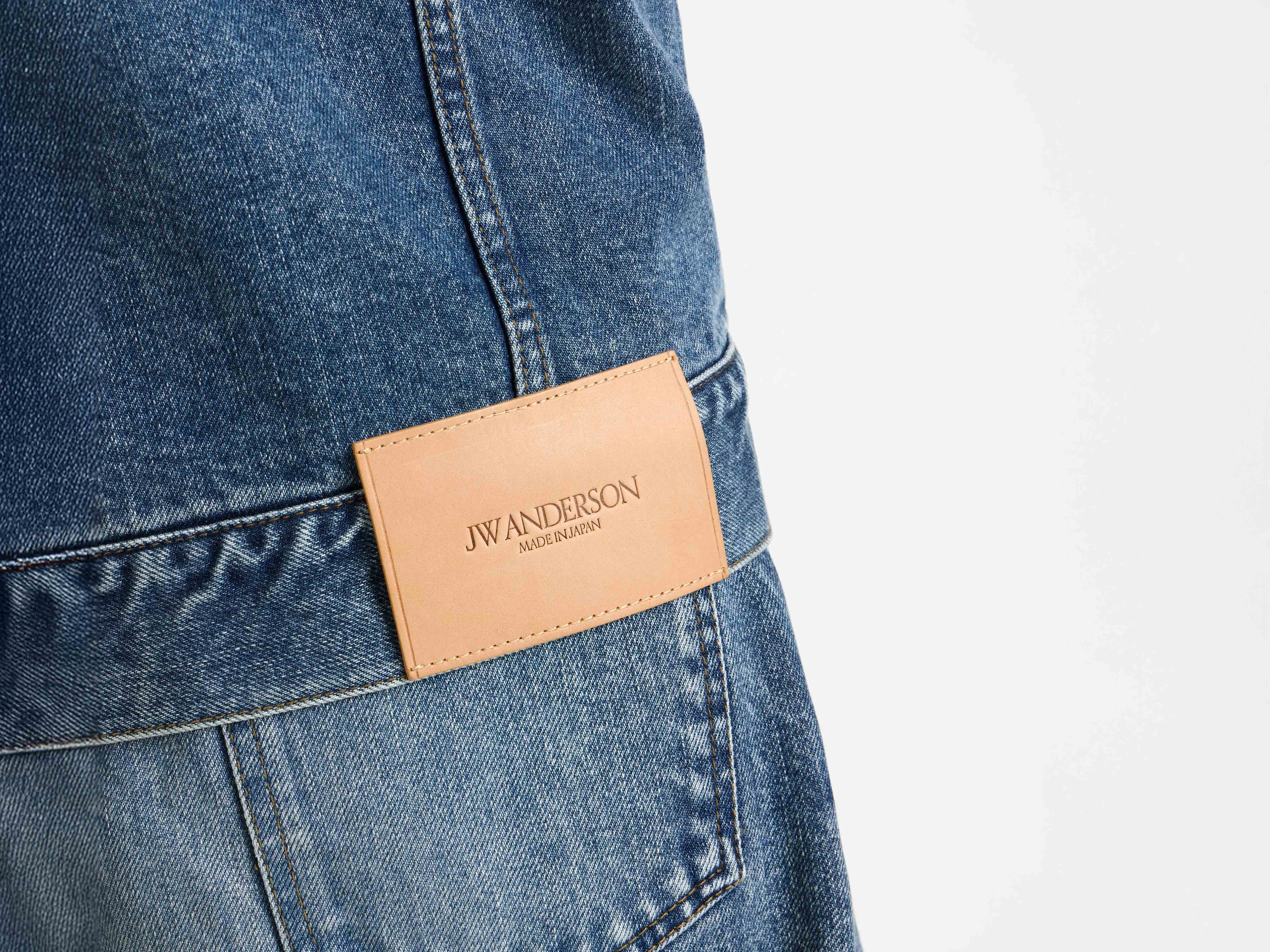 WOMENS CORDUROY COLLAR DENIM JACKET IN MID-BLUE sold by J.W. Anderson product image thumbnail 5