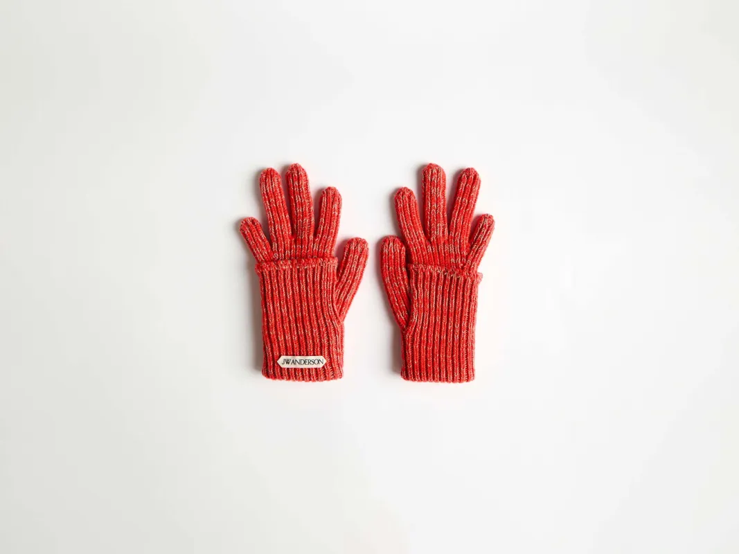 MOULINE GLOVES IN NEON ORANGE made by J.W. Anderson