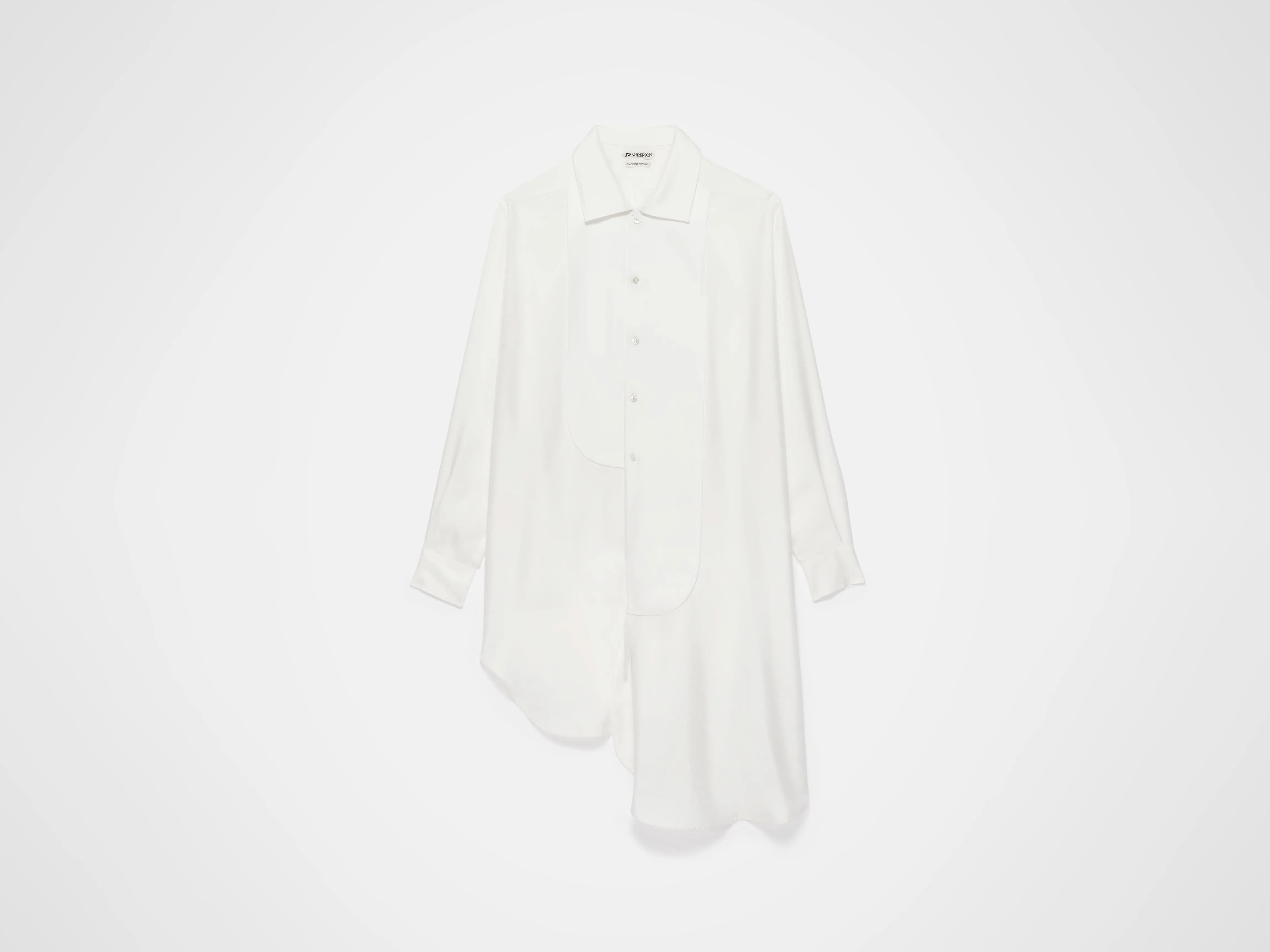 WOMENS TUXEDO DRAPE SILK DRESS IN OFF-WHITE sold by J.W. Anderson product image thumbnail 3