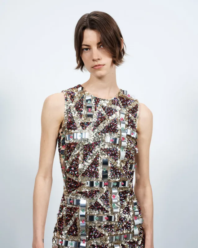 CL_EMBELLISHED MINI DRESS - PINK/MULTI_DR0523PG1919 sold by J.W. Anderson