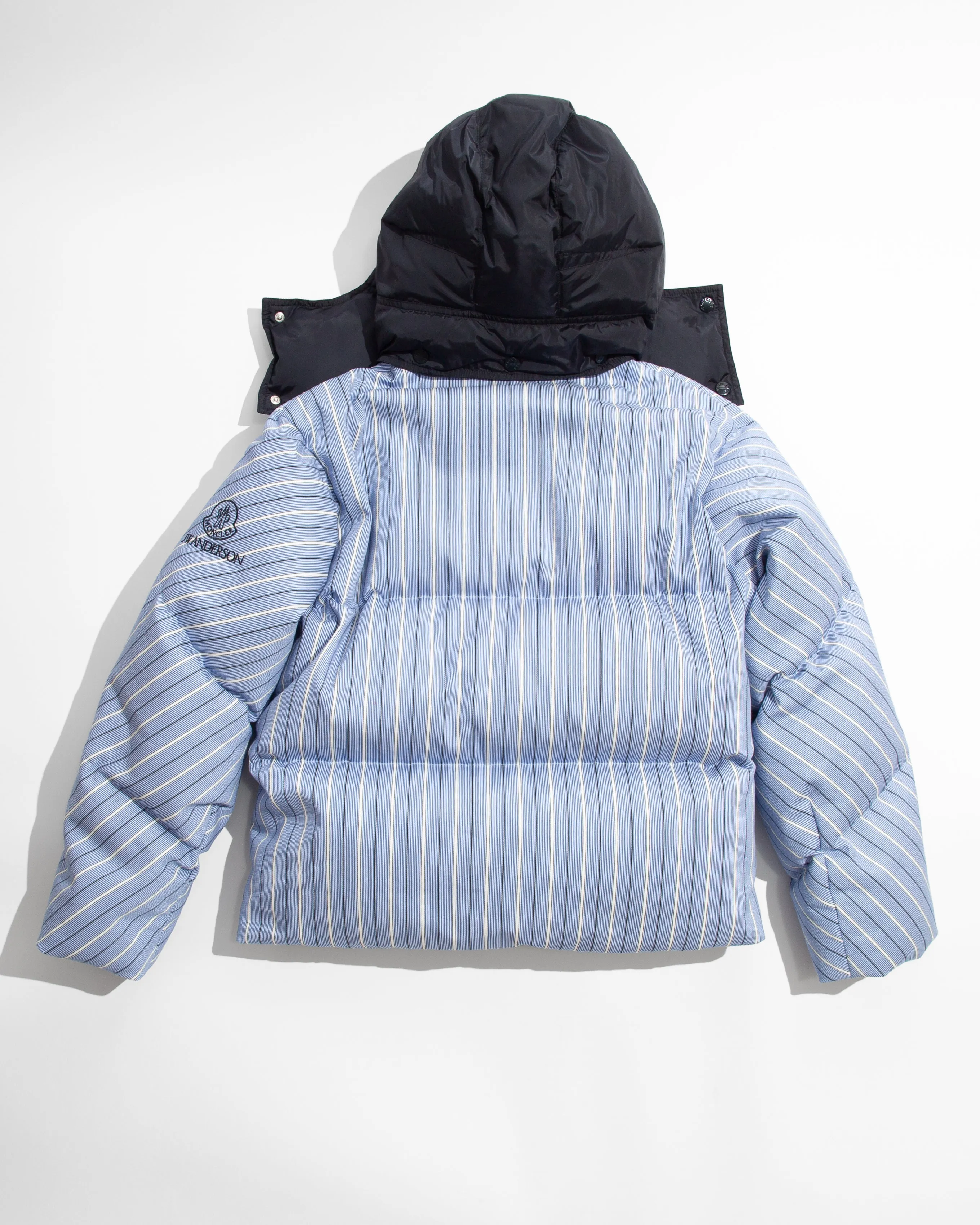 WOMENS JW ANDERSON X MONCLER STRIPED PUFFER JACKET IN BLUE & WHITE sold by J.W. Anderson product image thumbnail 3
