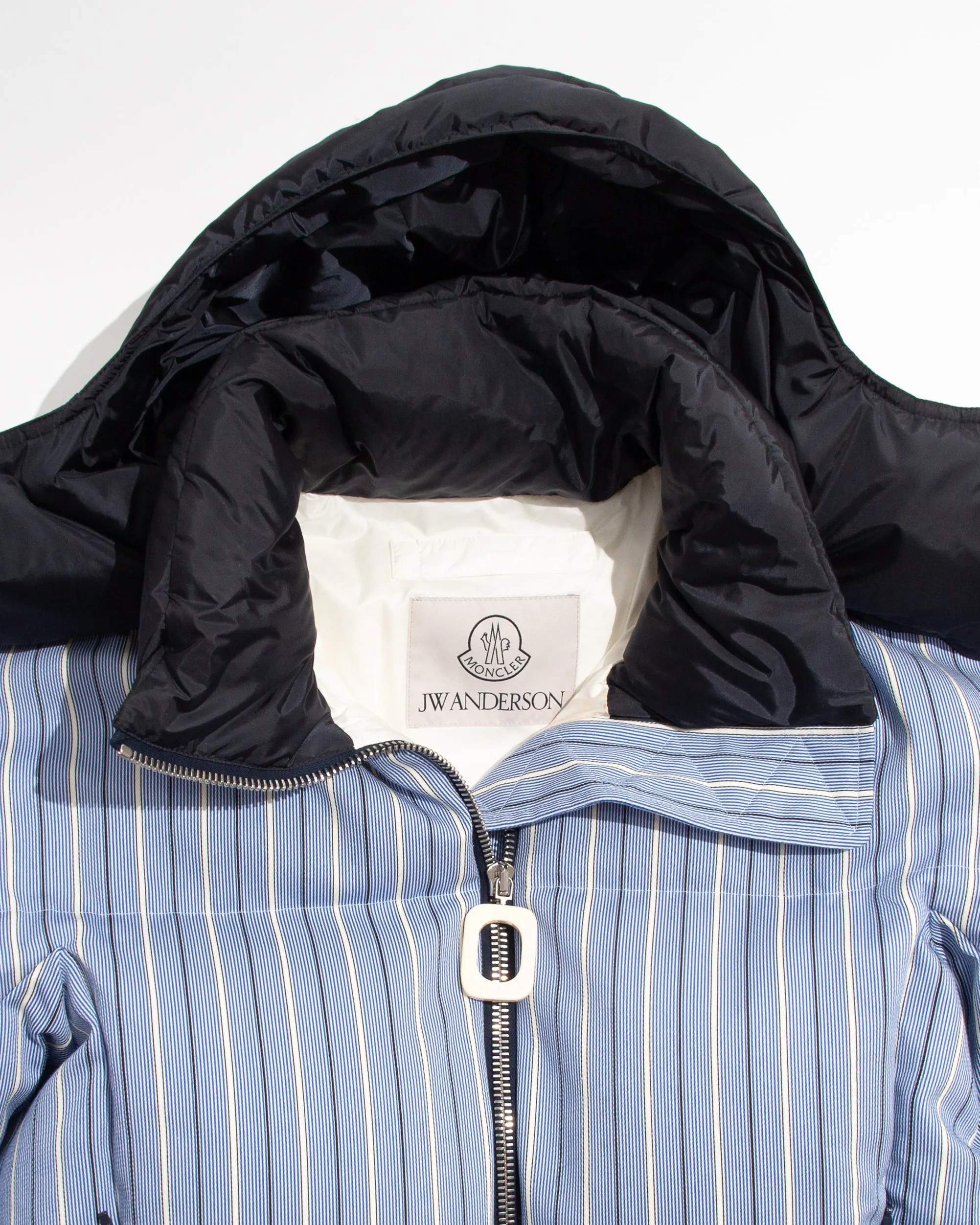WOMENS JW ANDERSON X MONCLER STRIPED PUFFER JACKET IN BLUE & WHITE sold by J.W. Anderson product image thumbnail 4