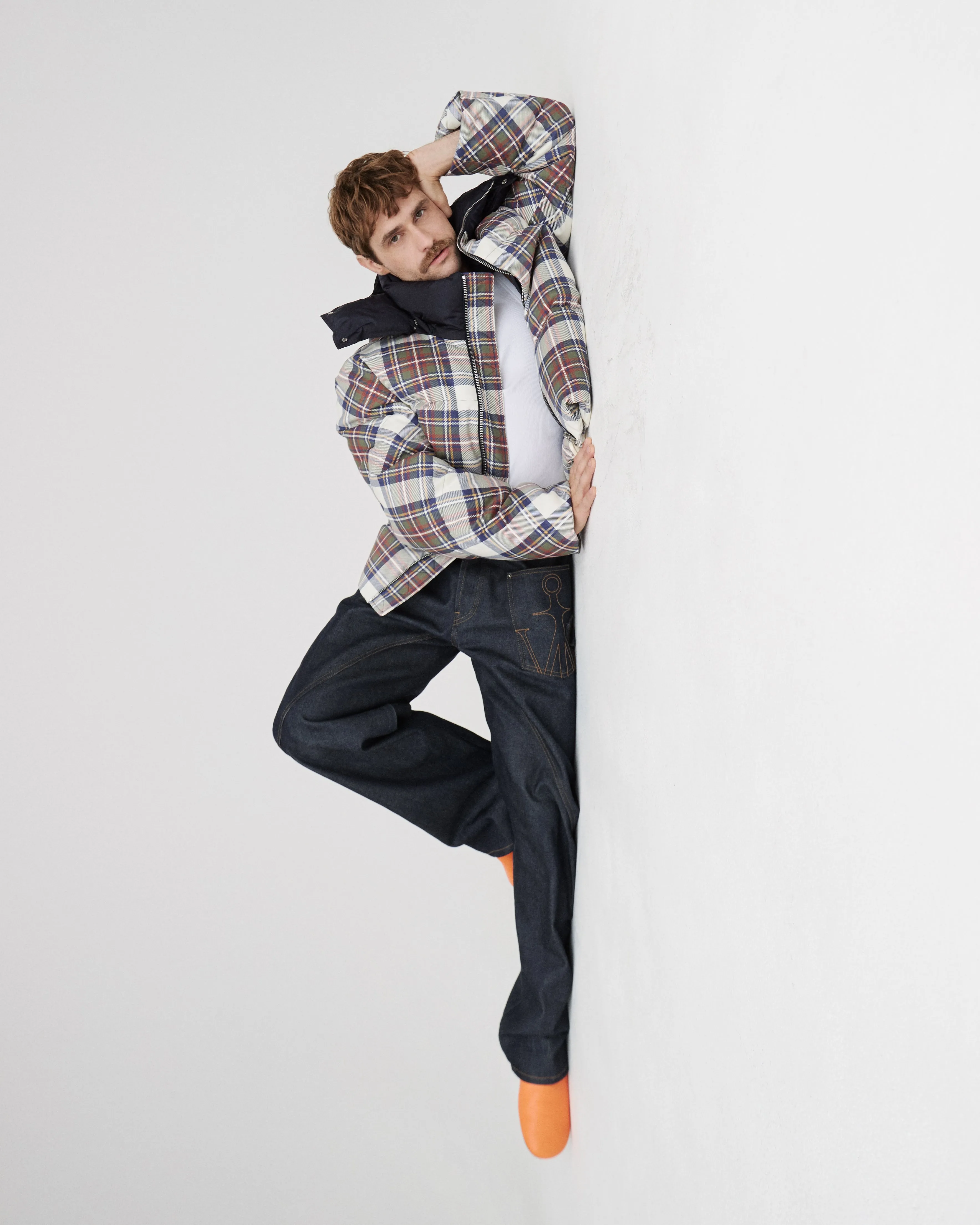 MENS JW ANDERSON X MONCLER PLAID PUFFER JACKET IN MULTI sold by J.W. Anderson product image thumbnail 3