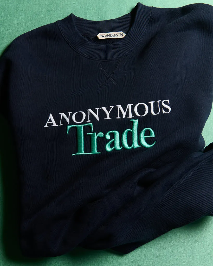 MENS 'ANONYMOUS TRADE' SWEATSHIRT IN NAVY sold by J.W. Anderson product image thumbnail 2