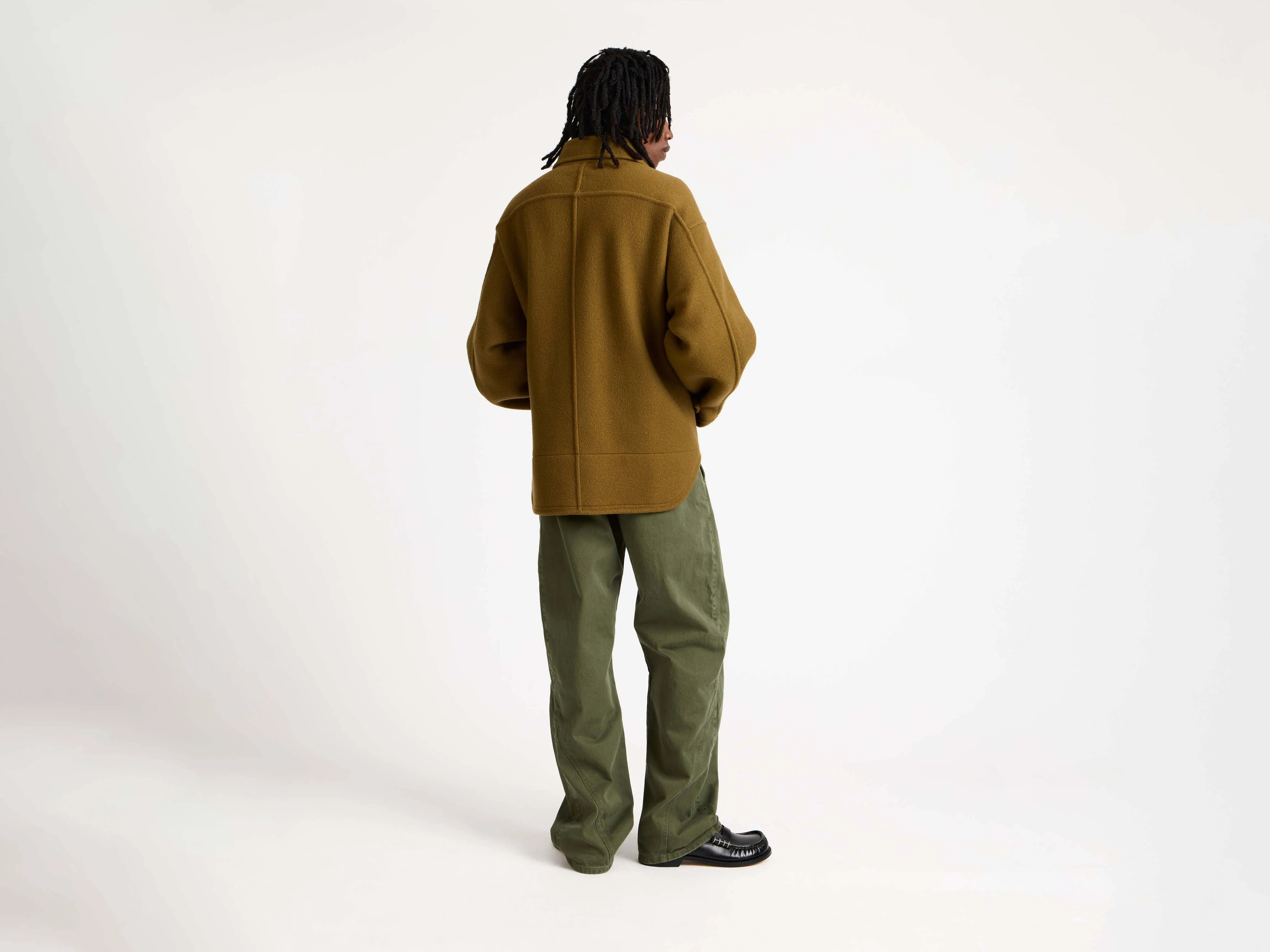 MENS DOUBLE FACED FIREMAN JACKET IN TOBACCO BROWN sold by J.W. Anderson product image thumbnail 2