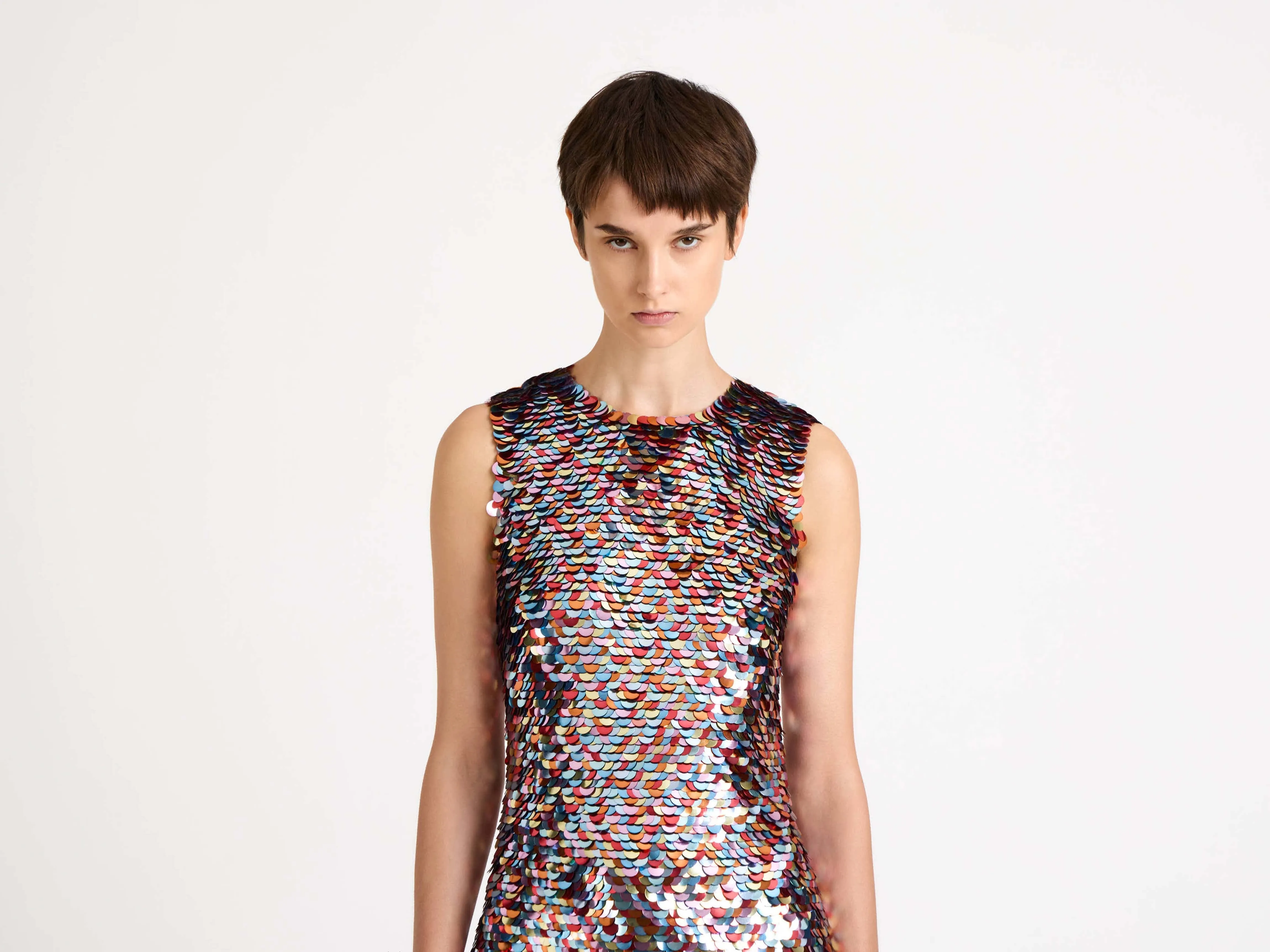 WOMENS EMBELLISHED MINI SHIFT DRESS IN MULTI sold by J.W. Anderson product image thumbnail 5