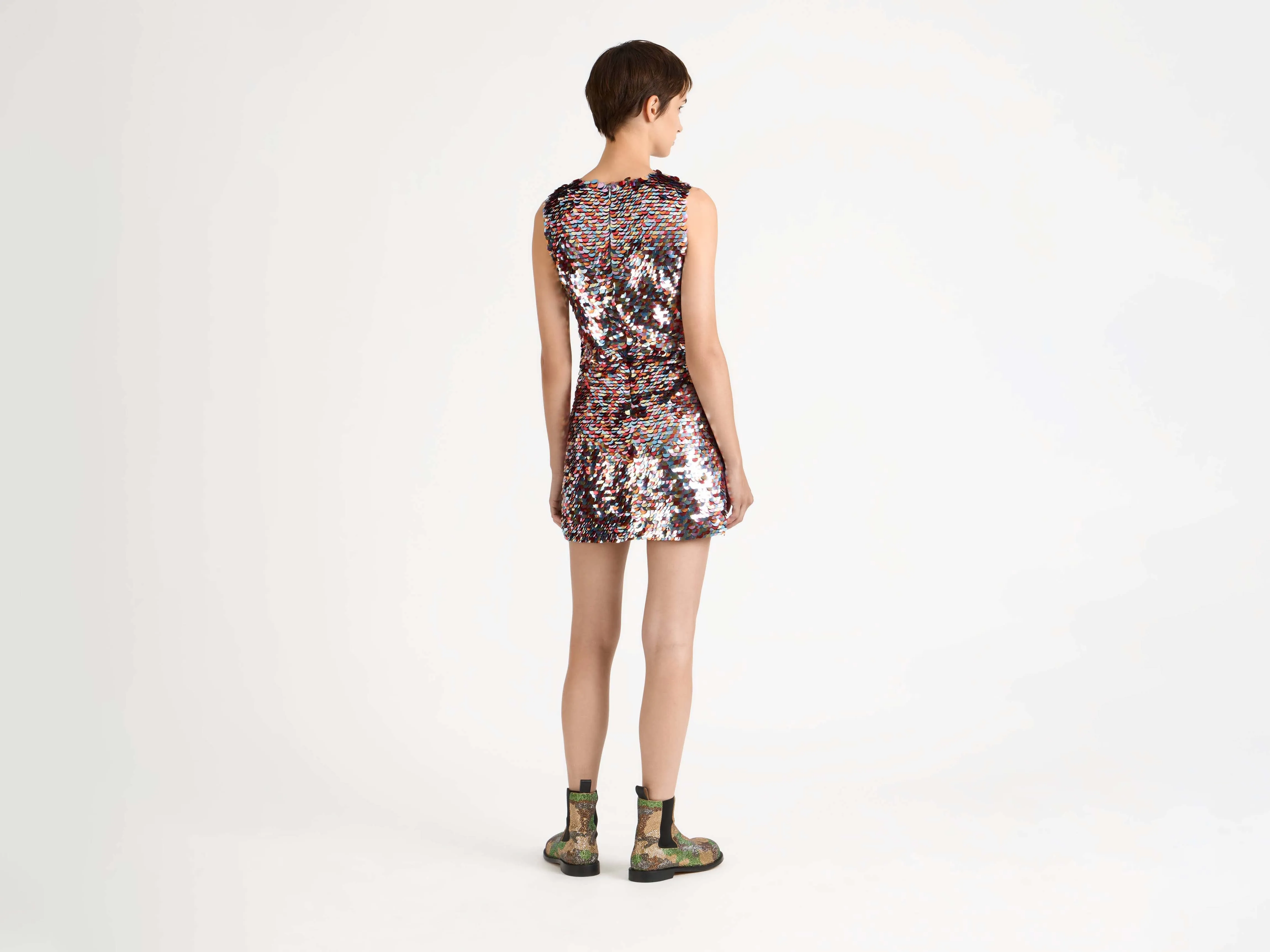 WOMENS EMBELLISHED MINI SHIFT DRESS IN MULTI sold by J.W. Anderson product image thumbnail 3