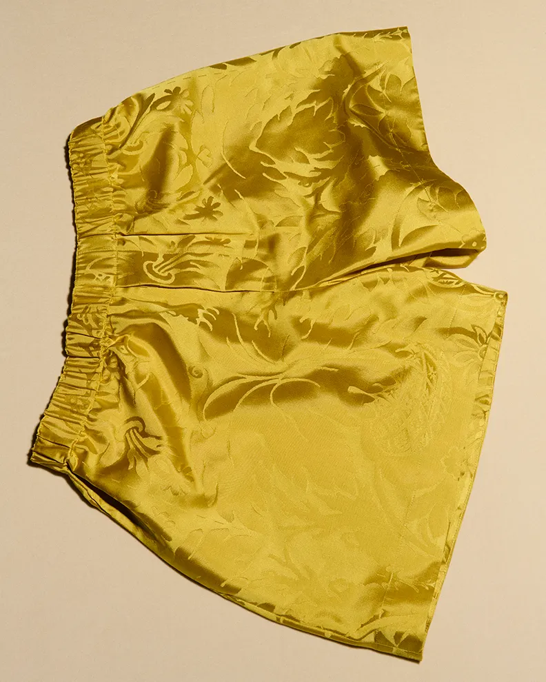 MENS DAMASK WOVEN SHORTS IN CITRINE sold by J.W. Anderson product image thumbnail 3