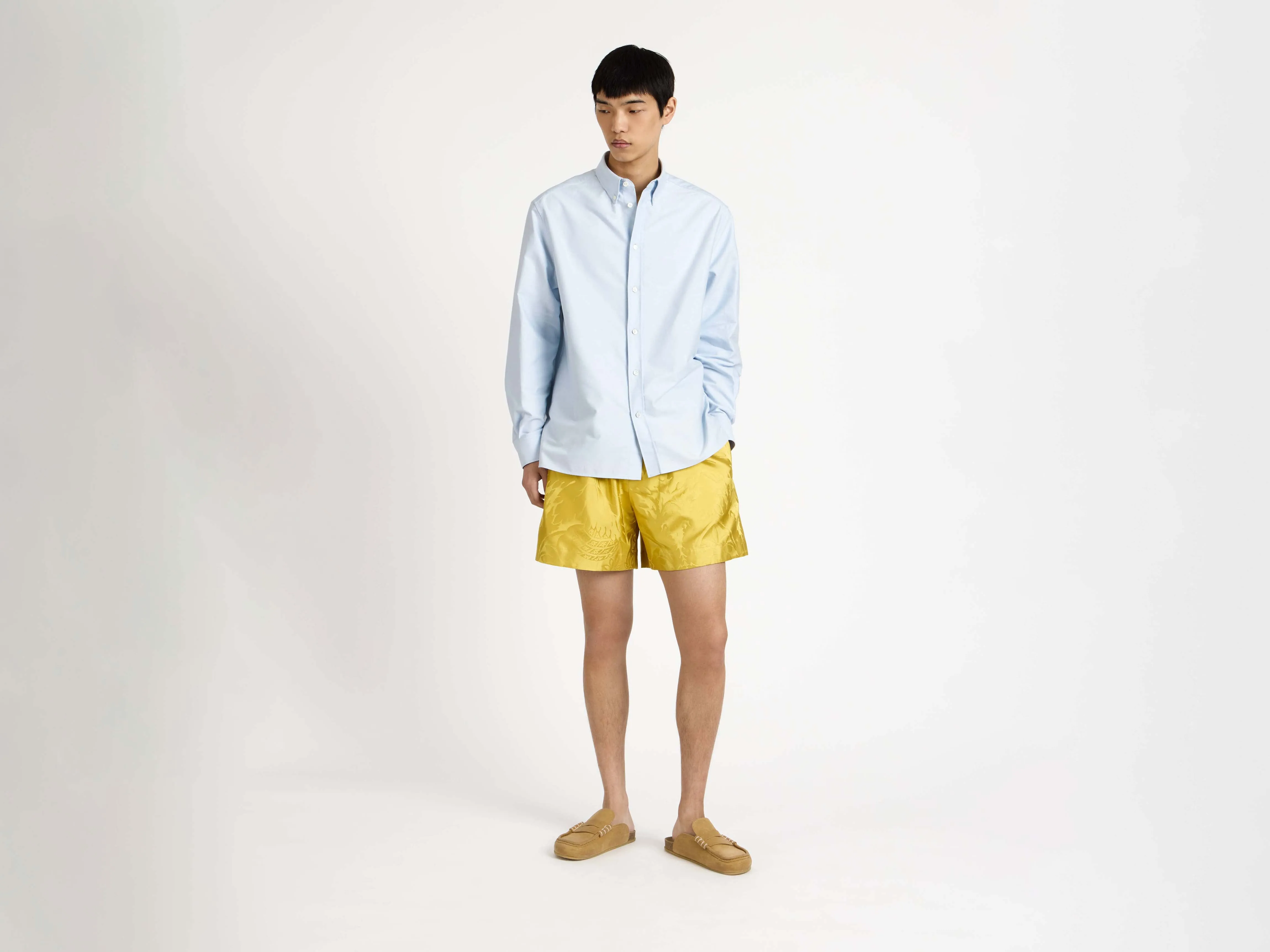 MENS DAMASK WOVEN SHORTS IN CITRINE sold by J.W. Anderson product image thumbnail 4