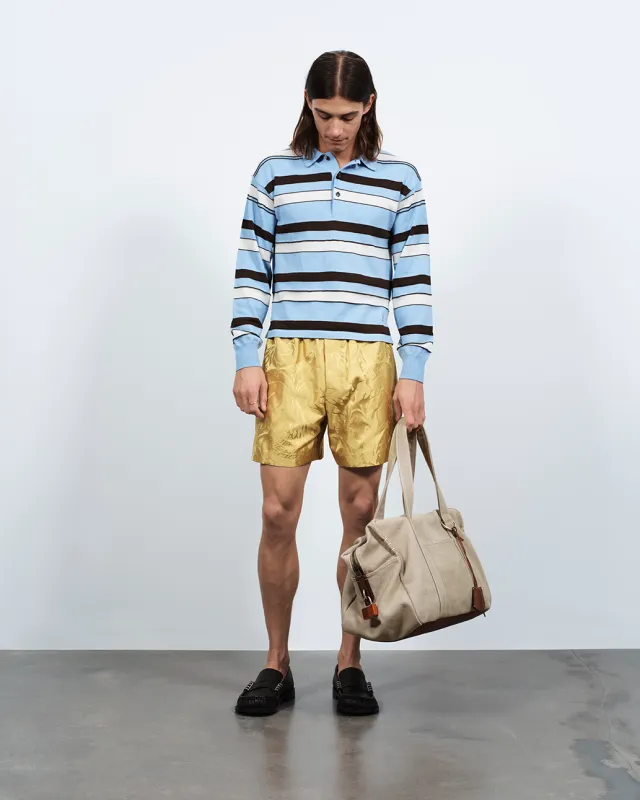 MENS DAMASK WOVEN SHORTS IN CITRINE sold by J.W. Anderson