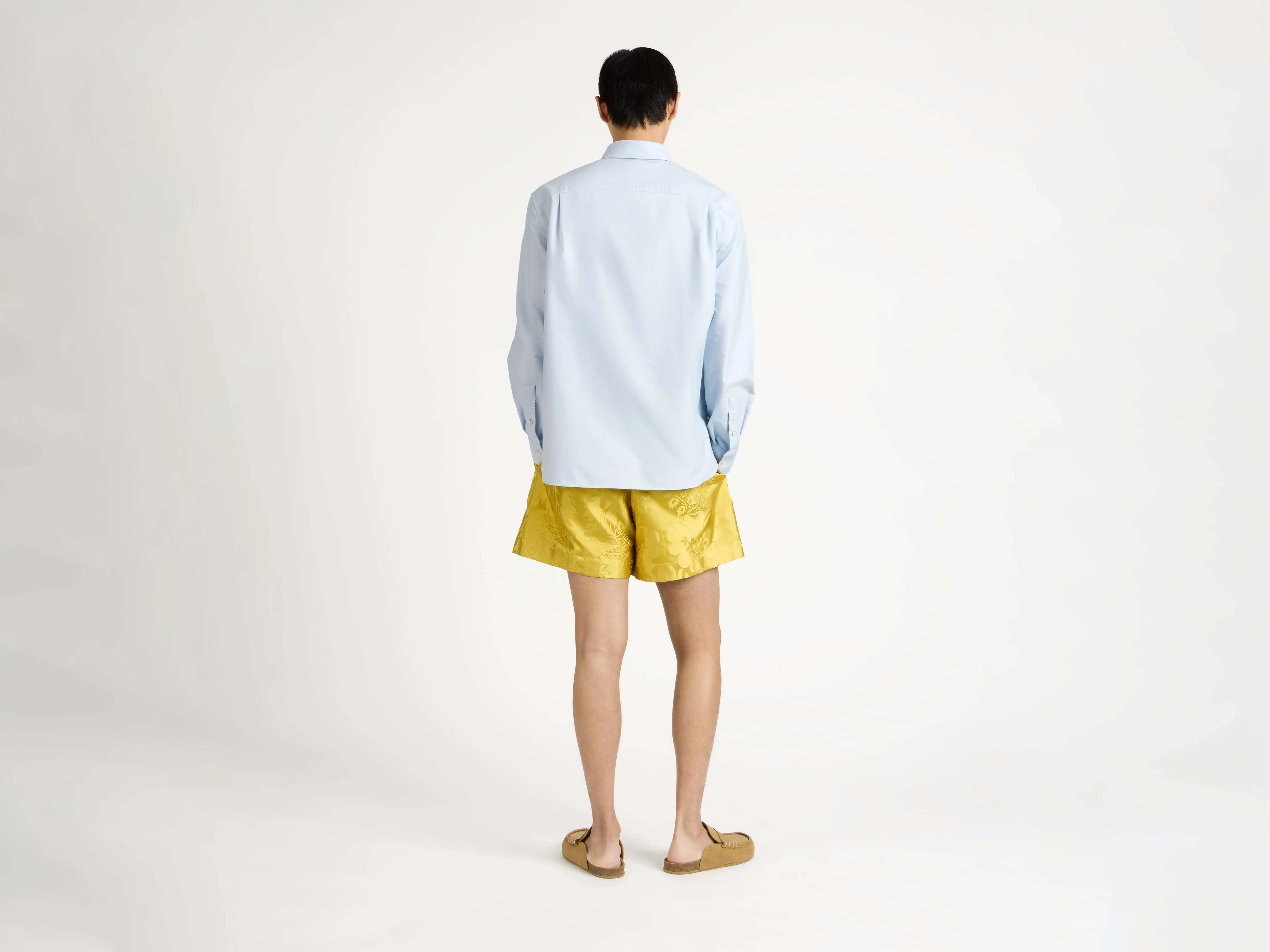 MENS DAMASK WOVEN SHORTS IN CITRINE sold by J.W. Anderson product image thumbnail 5
