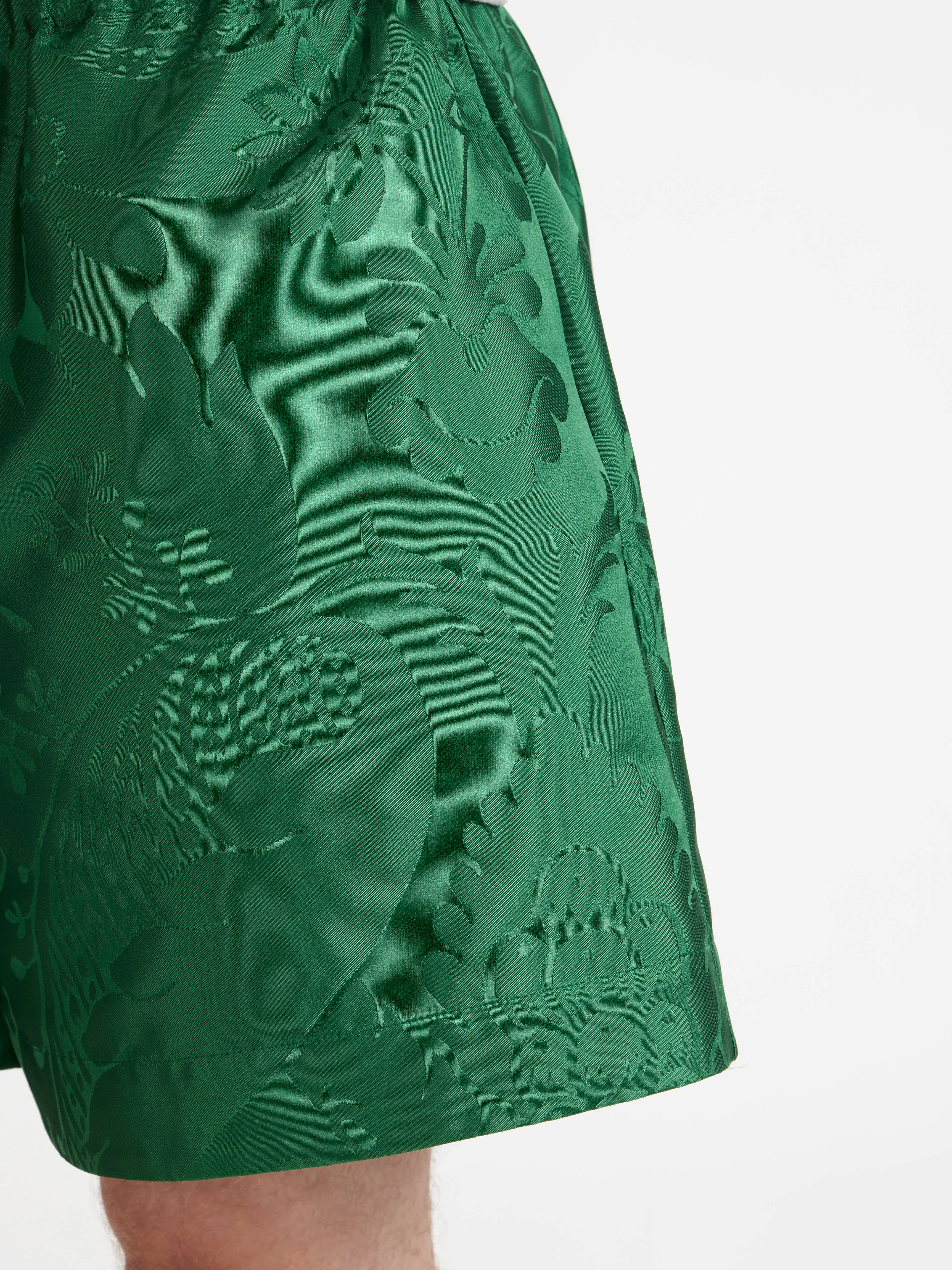MENS DAMASK WOVEN SHORTS IN EMERALD sold by J.W. Anderson product image thumbnail 2