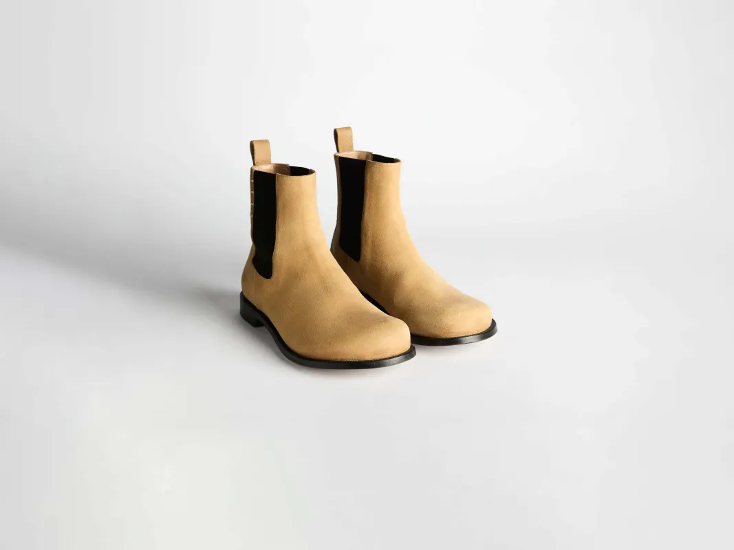 MENS CHELSEA LOAFER BOOTS IN MUSTARD sold by J.W. Anderson