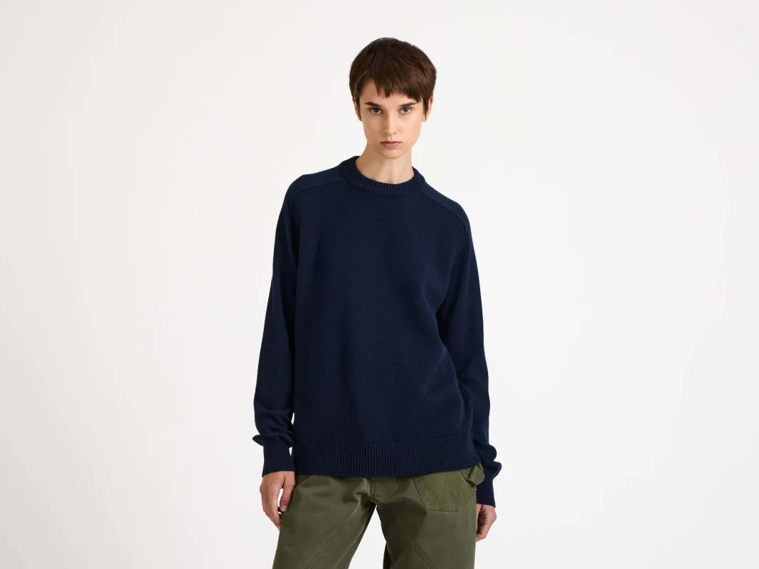 WOMENS RAGLAN JUMPER IN NAVY sold by J.W. Anderson